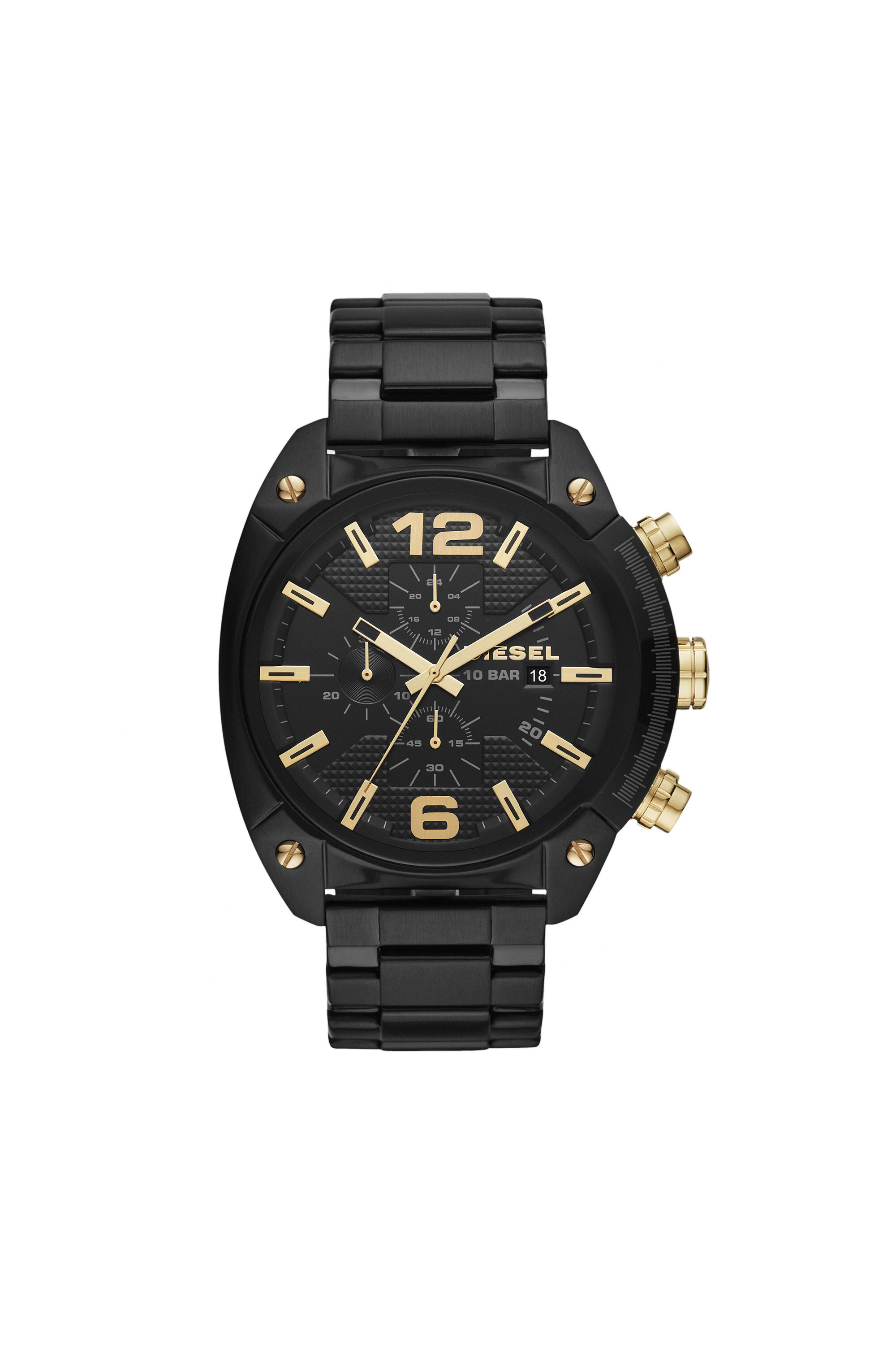 DZ4504 Man Overflow black stainless steel watch Diesel