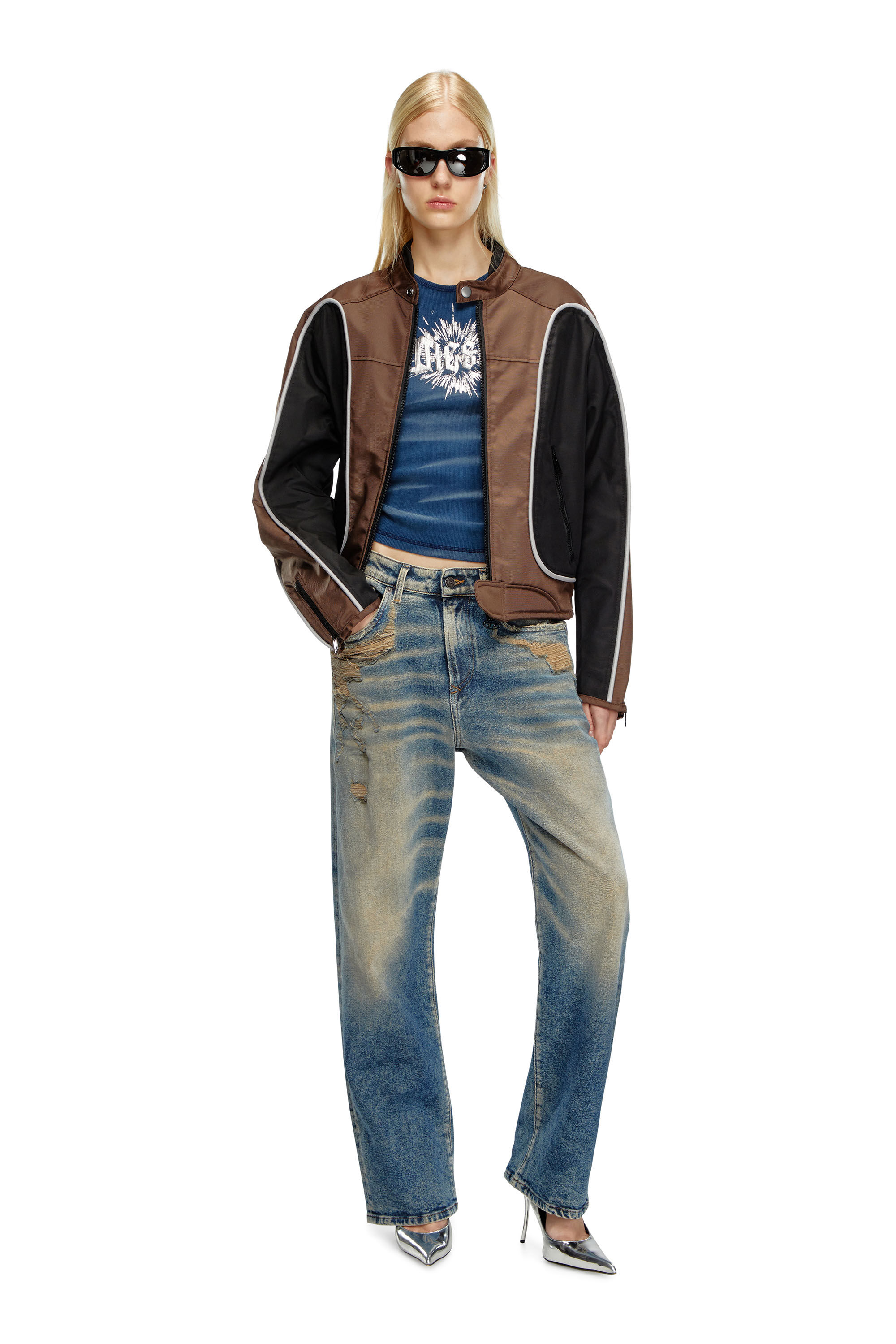 J BLINK Unisex 90 s Biker jacket in waterproof nylon Diesel
