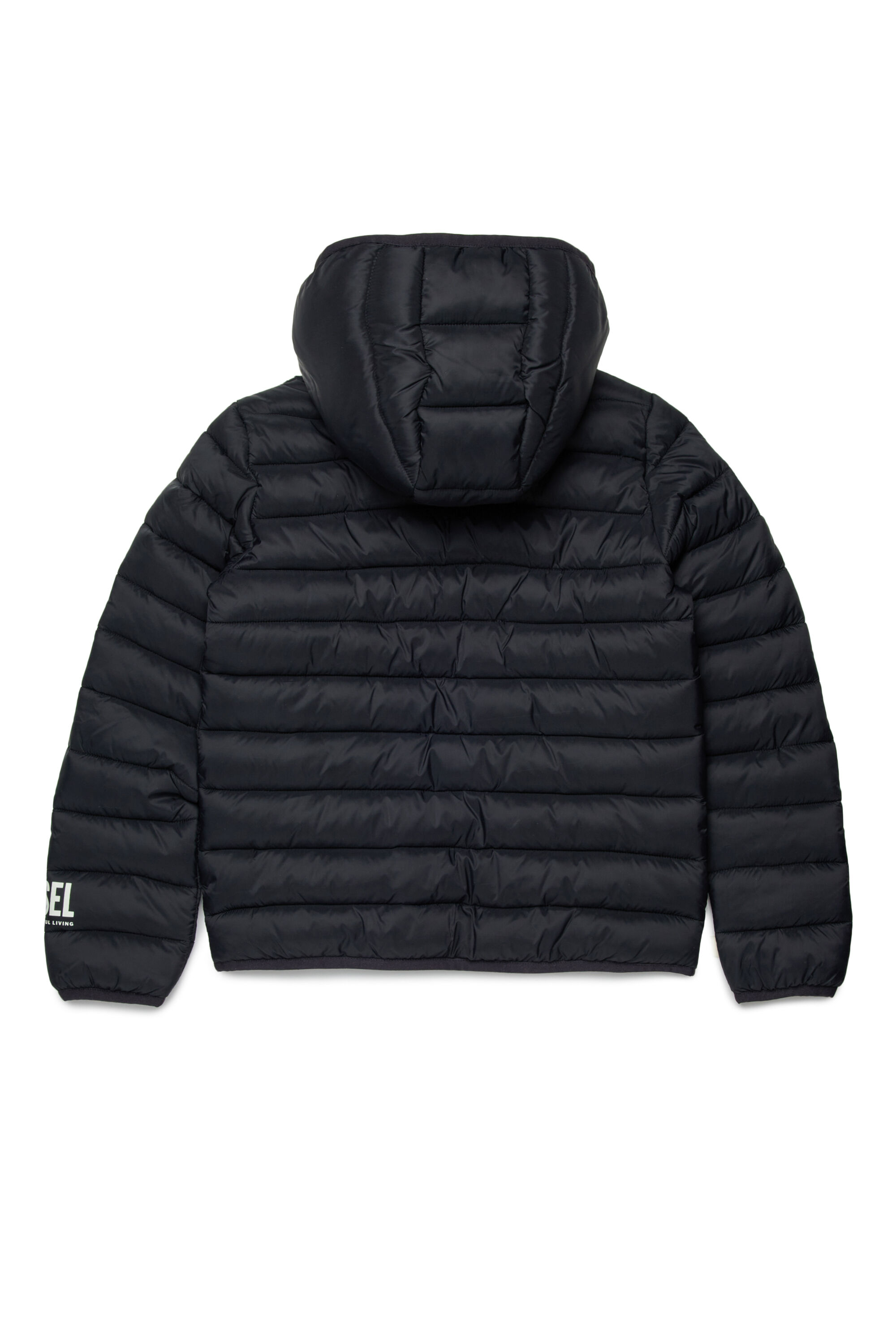 Diesel - JSTONY, Unisex's Nylon puffer jacket with hood in Black - 2