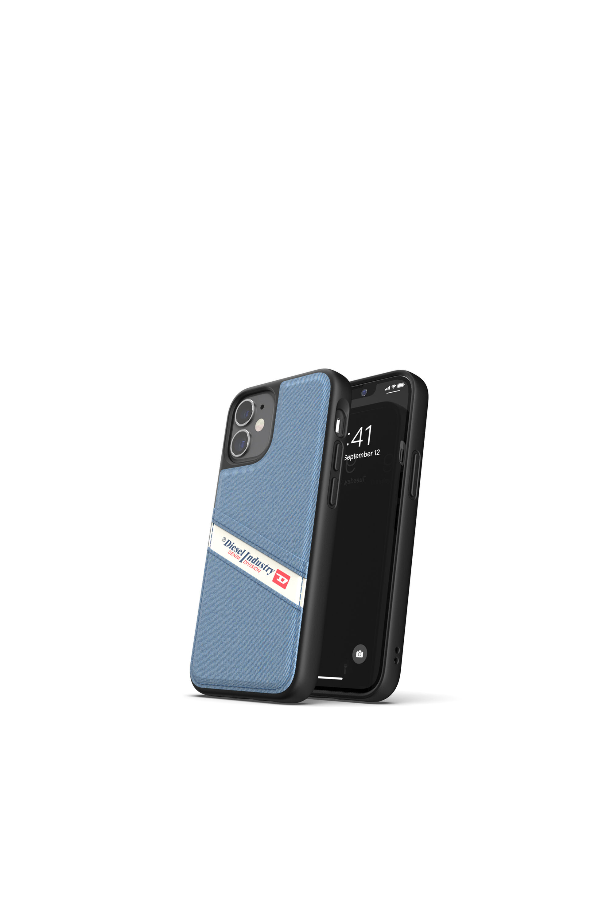 Diesel - 42545 STANDARD CASE, Unisex Moulded Case Denim for iPhone 12 Mini in Blue - Image 3