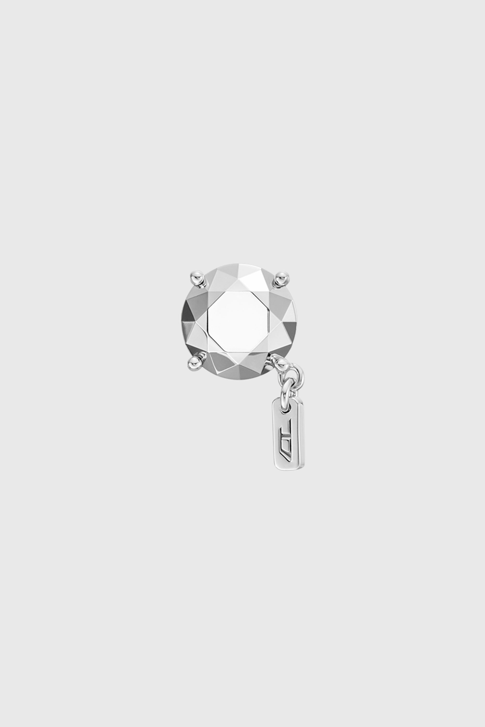 Diesel - DL1352040 STERLING SILVER JEWEL, Unisex's Diamond Cut Sterling Silver Stud Earring in Silver - 2