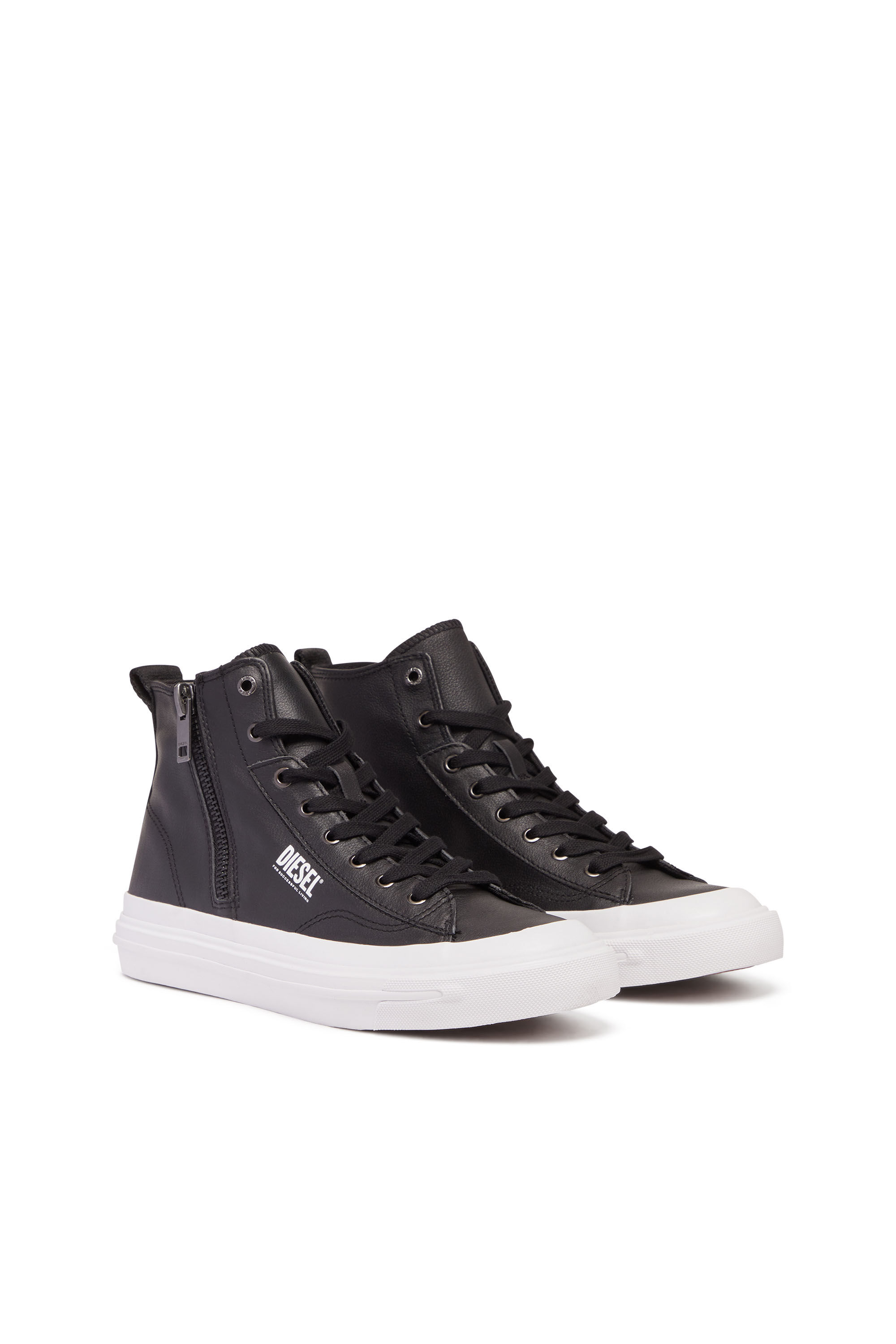 Men s S Athos Dv Mid High top sneakers with side zip Black Diesel