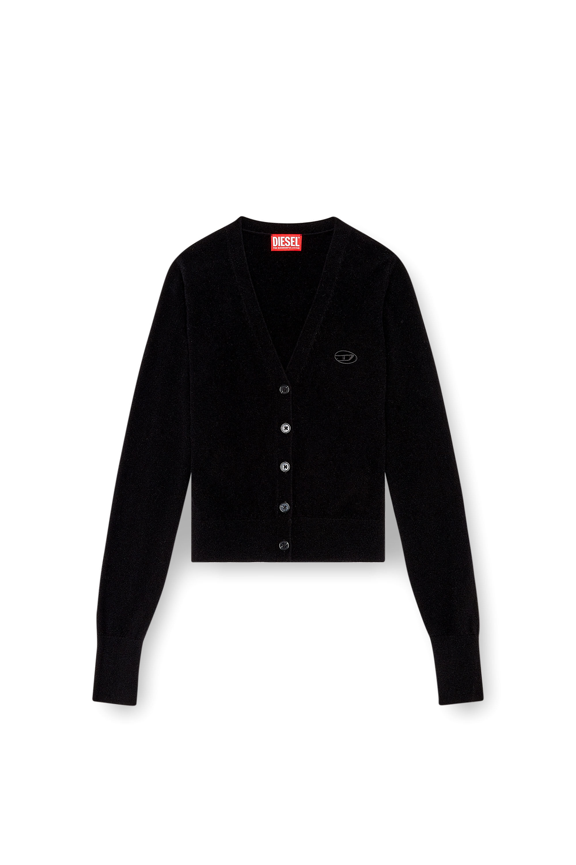 Women s Wool and cashmere cardigan Black Diesel