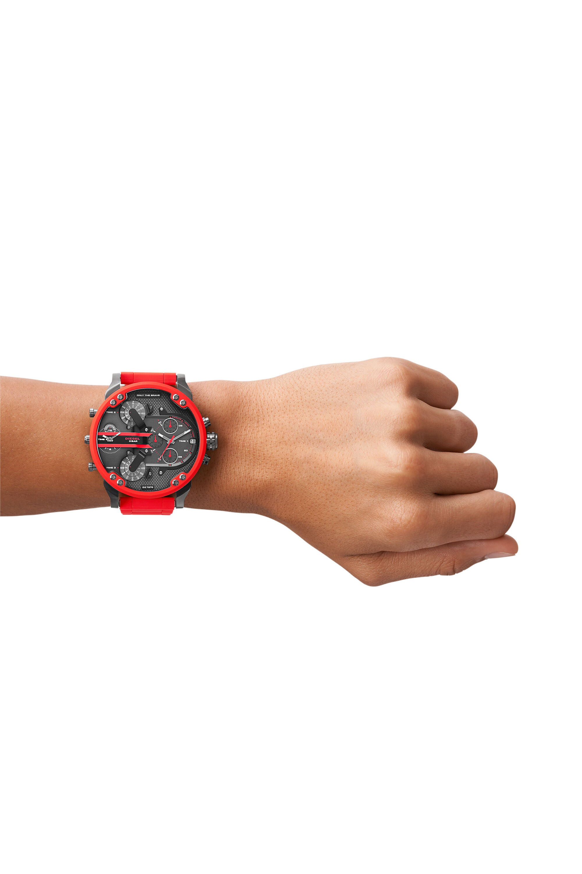 DZ7370 Man Mr. Daddy 2.0 red metal watch 55 mm Diesel
