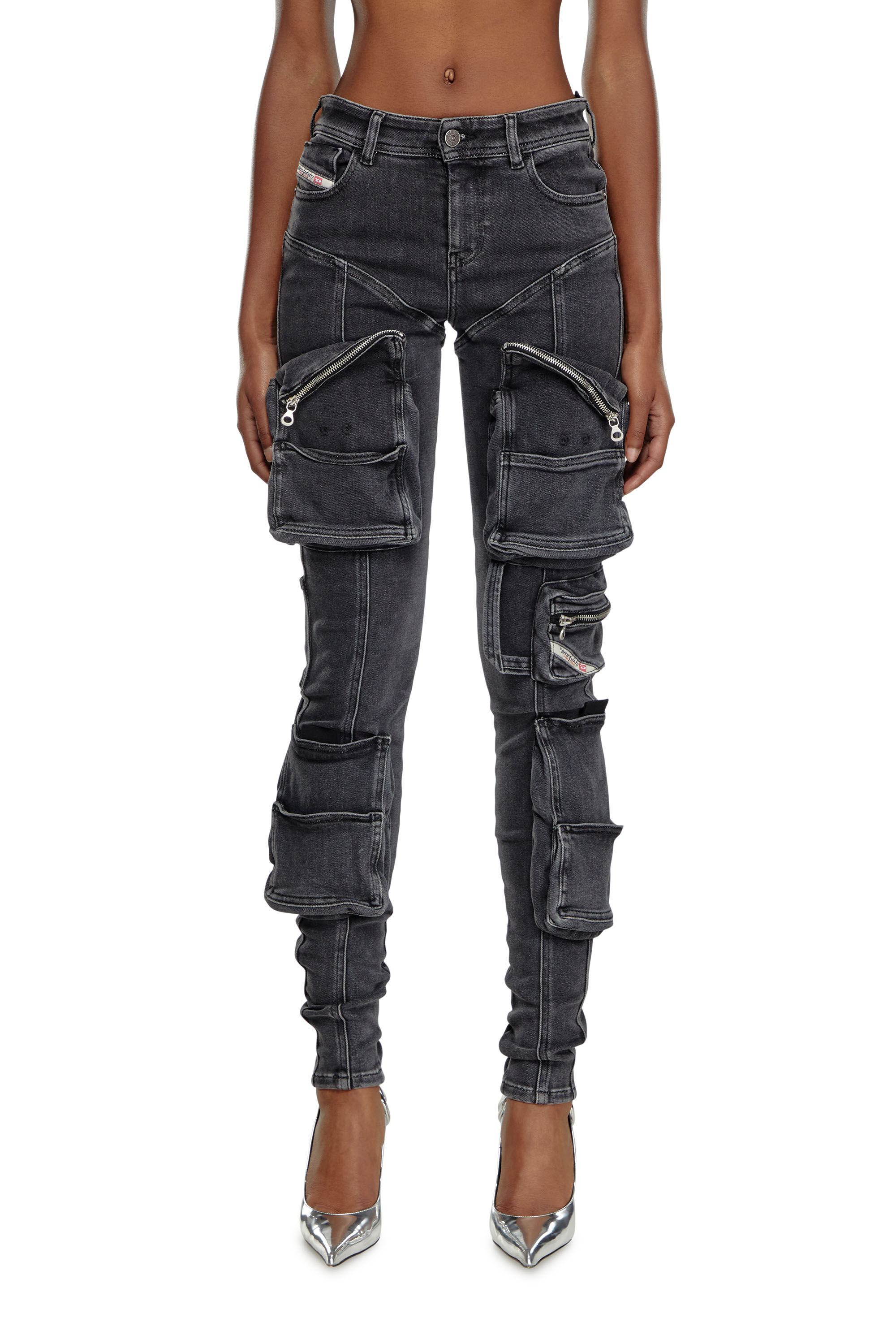 1984 Slandy High Woman Super skinny Black cargo Jeans Diesel