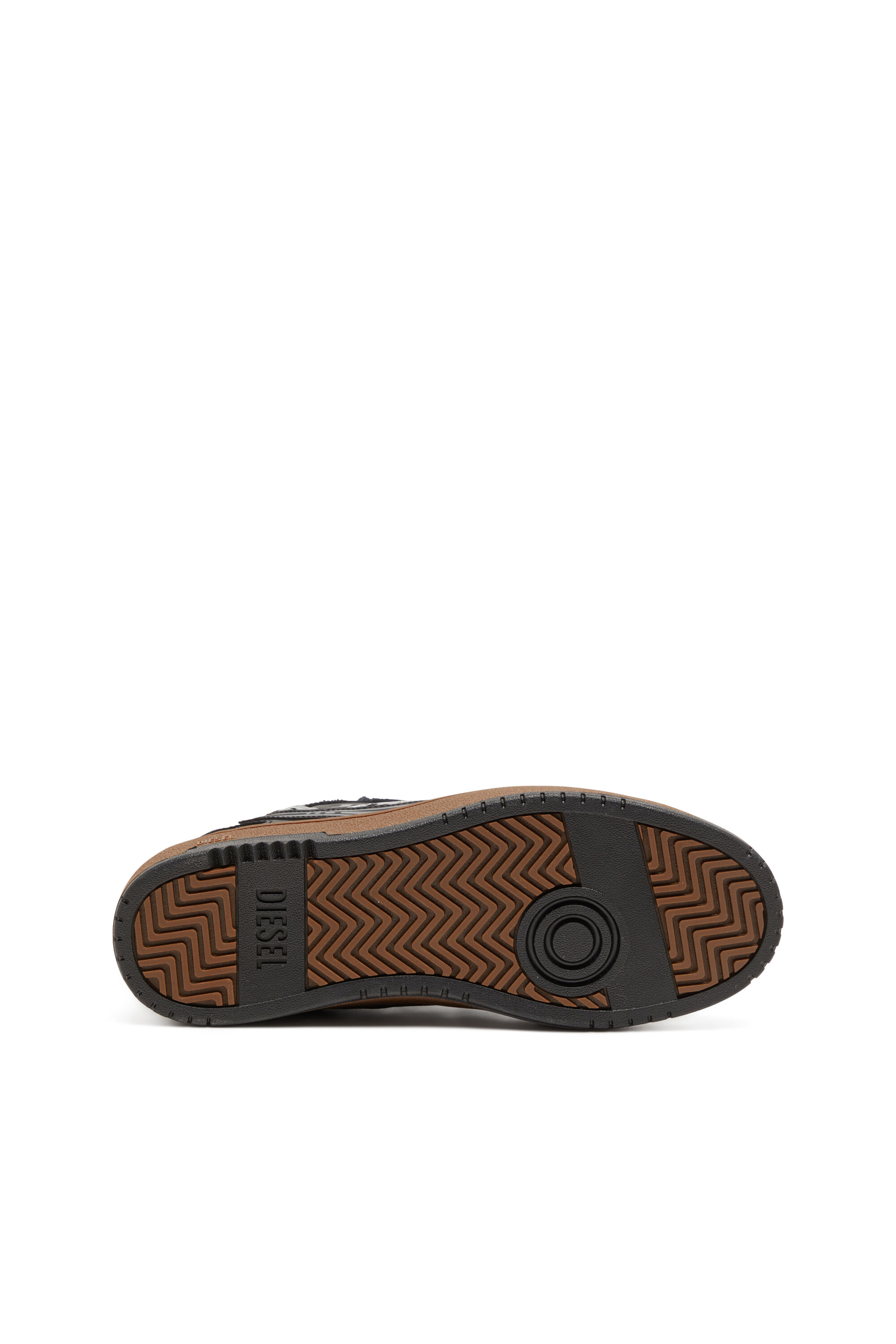 Diesel - S-UKIYO SKT, Man's S-Ukiyo-Leather sneaker with straps in Black - 5