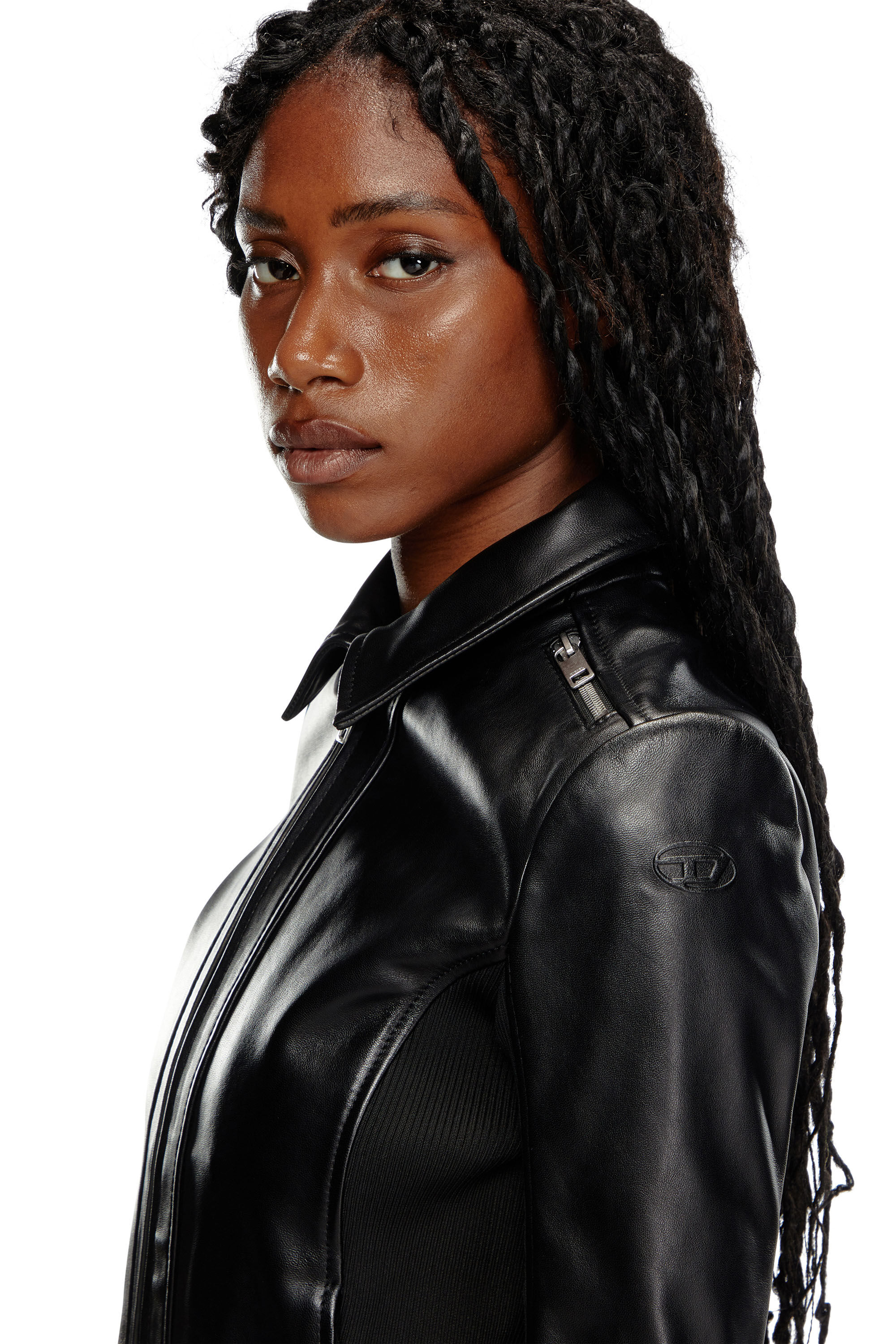 Leather biker woman shop