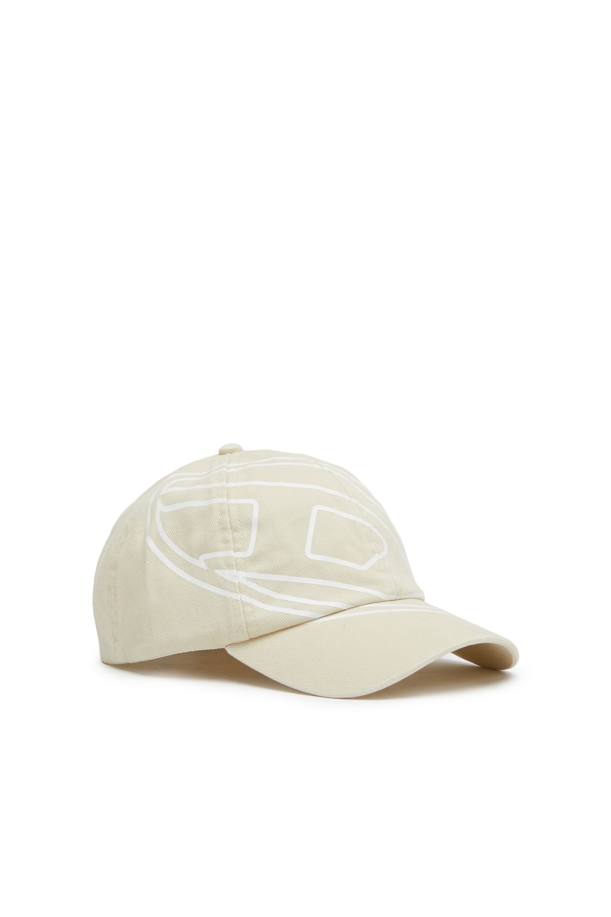 Diesel - C-COLM-STEN, Man Baseball cap in brushed twill in White - Image 1