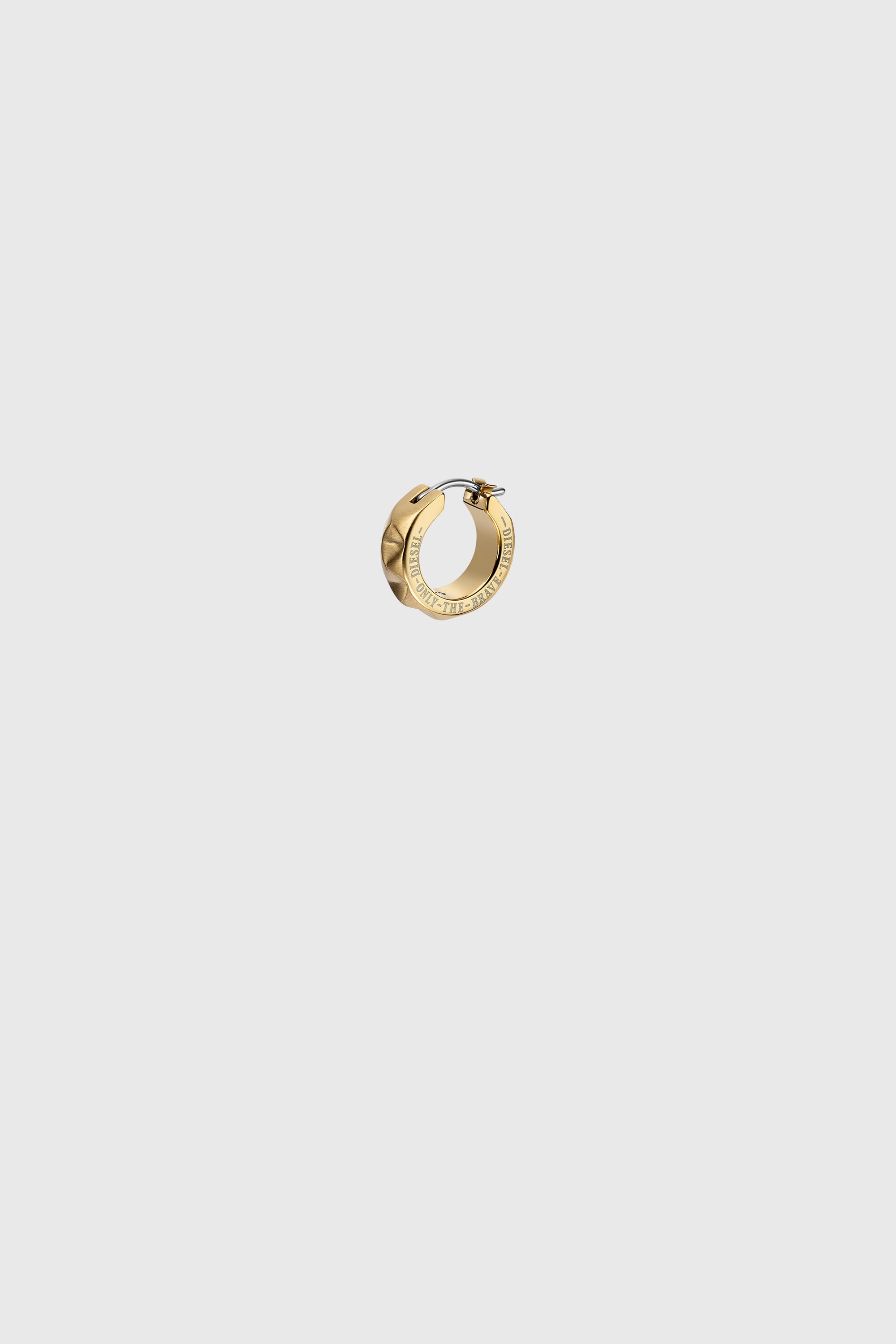 Diesel - DX1417, Unisex's Gold-Tone Stainless Steel single hoop earring in Gold - 1