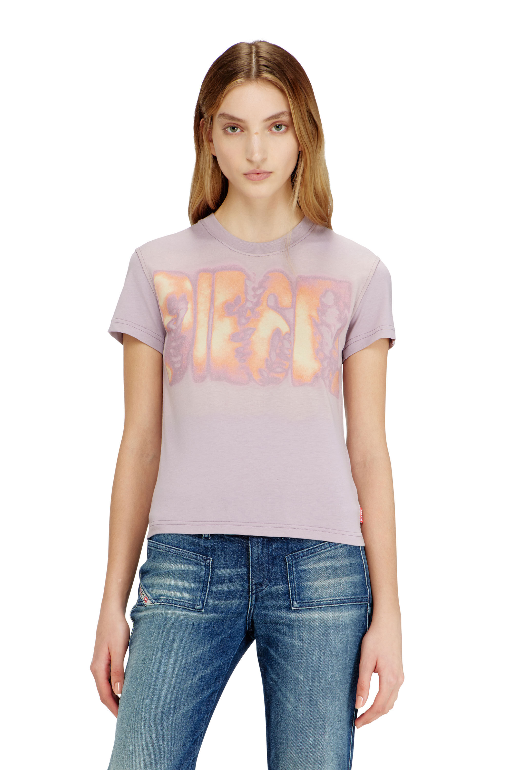 Diesel - T-ILA-AA3, Woman's Slim jersey T-shirt with graphic print in null - 3