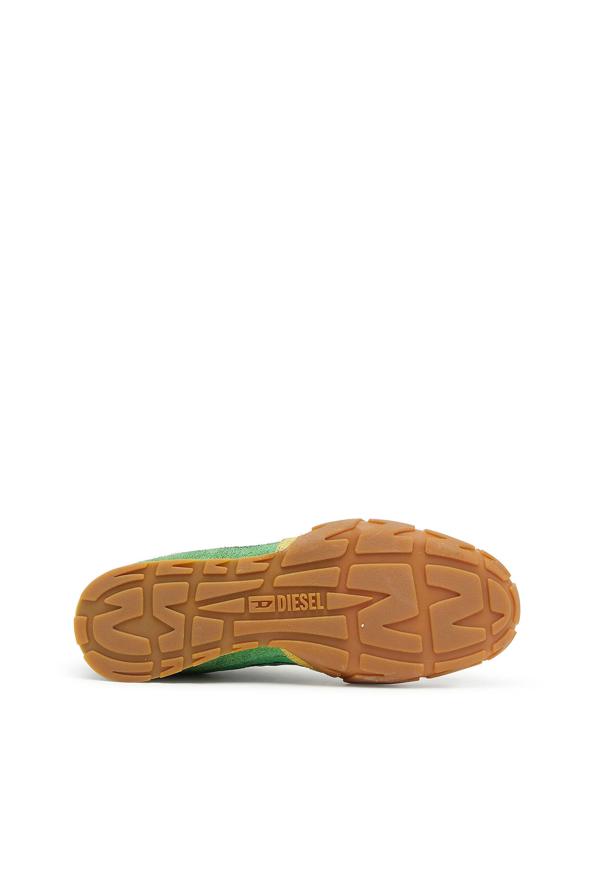 Diesel - S-PAGODHA LOW, Man's S-Pagodha - Sneakers in leather and nylon in Green - 5