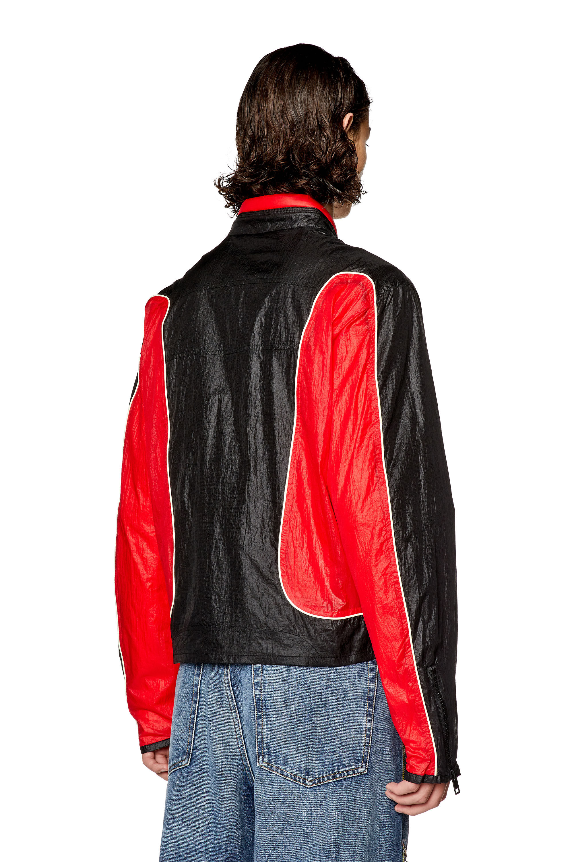 Diesel - J-BLINKID-A, Man Nylon jacket with contrast detailing in Multicolor - Image 4