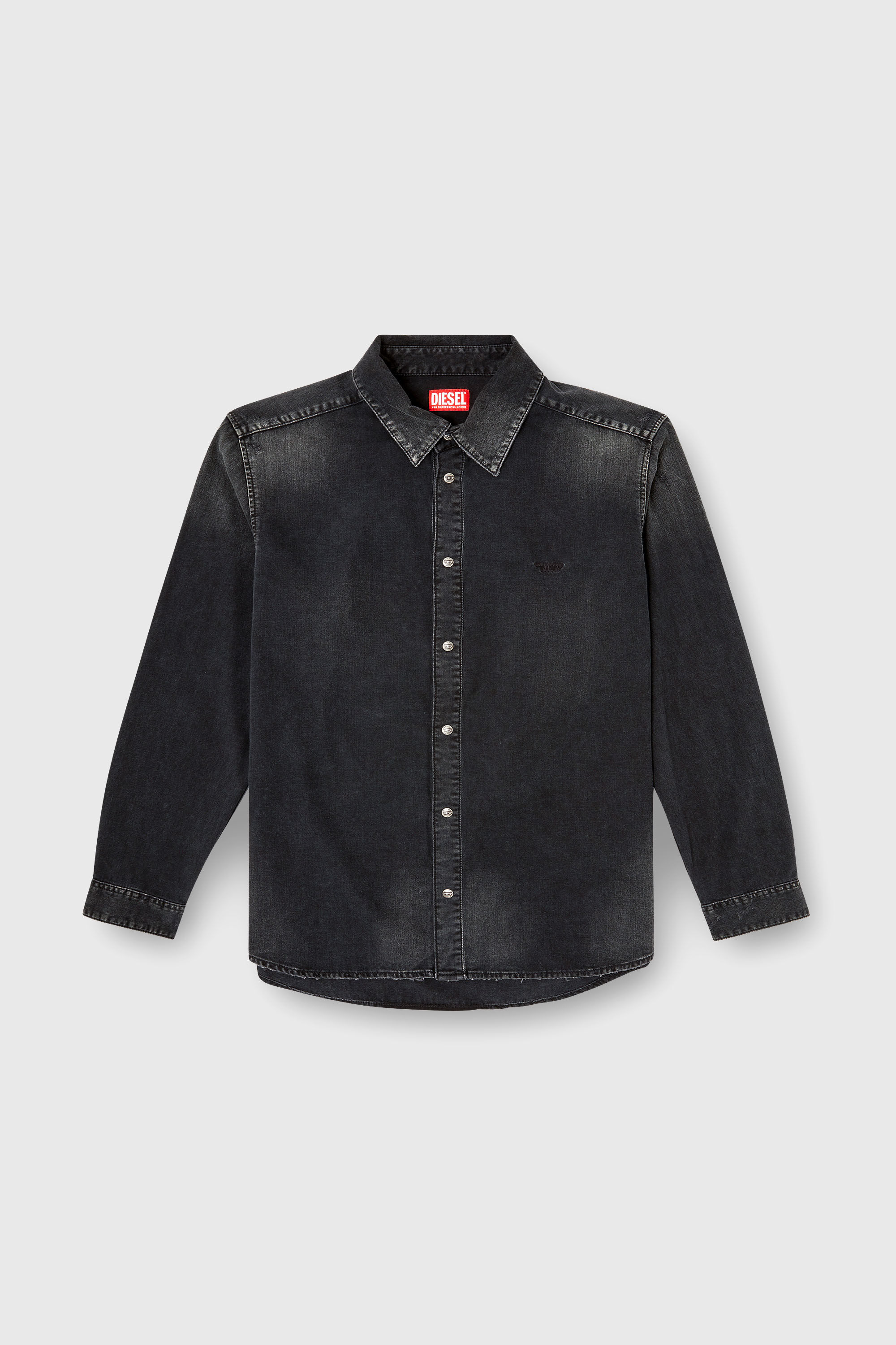 Diesel - D-SIMPLY, Man's Long-sleeve denim shirt in Black - 2