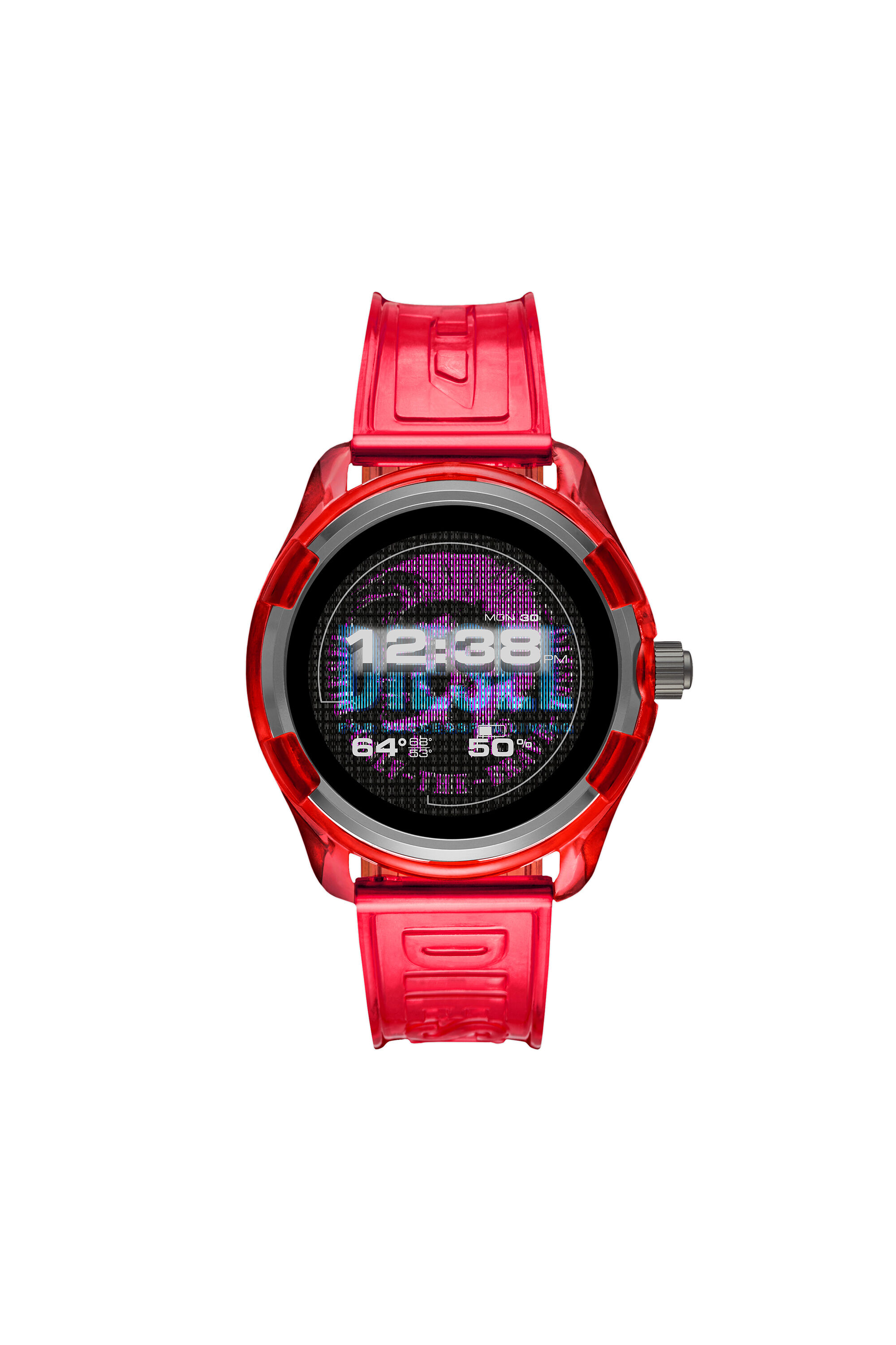 Diesel - DT2019, Man Diesel On Fadelite Smartwatch - Red Transparent in Red - Image 1
