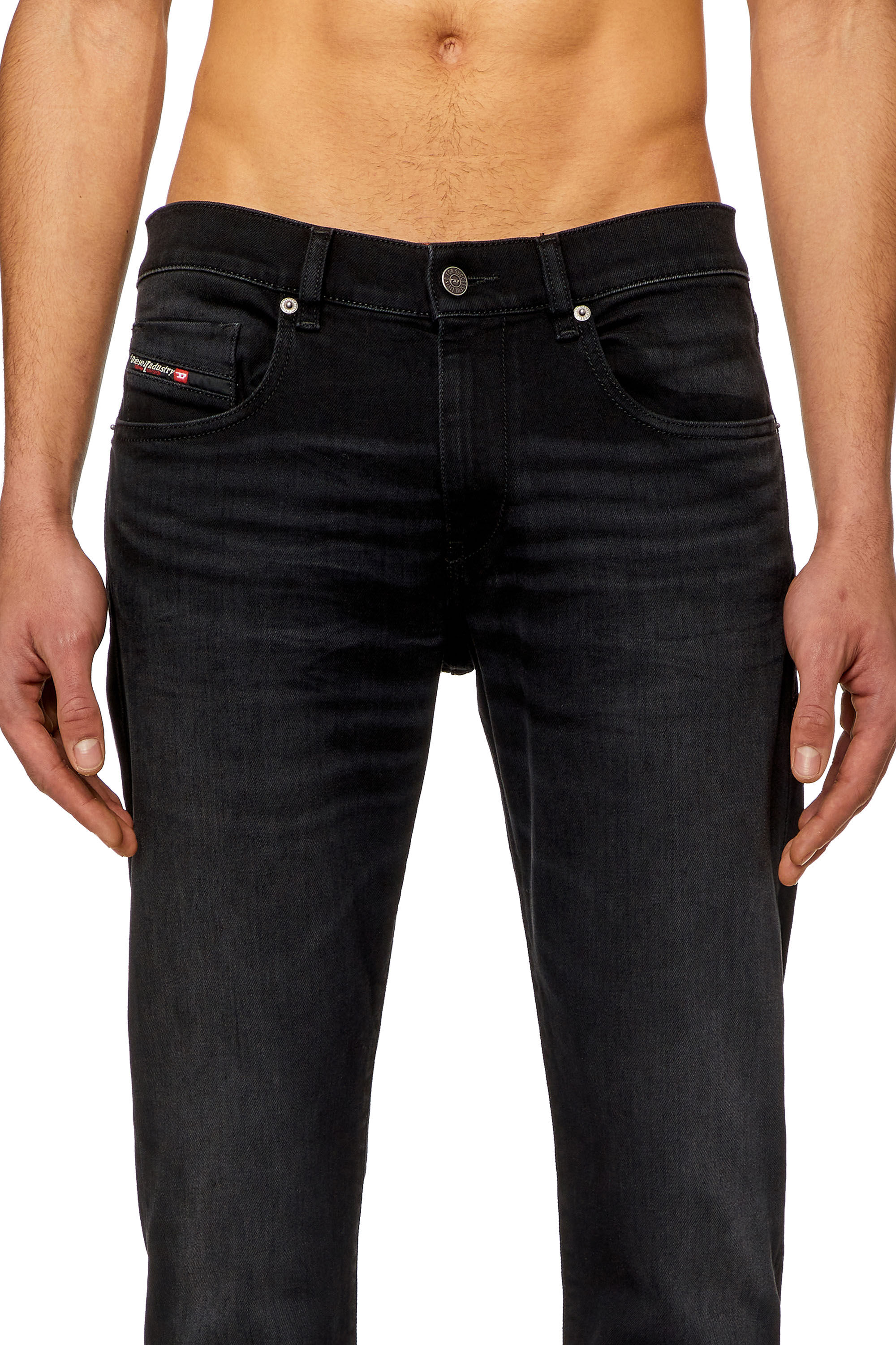 Diesel - Man Slim Jeans 2019 D-Strukt 09H32, Black/Dark grey - Image 5