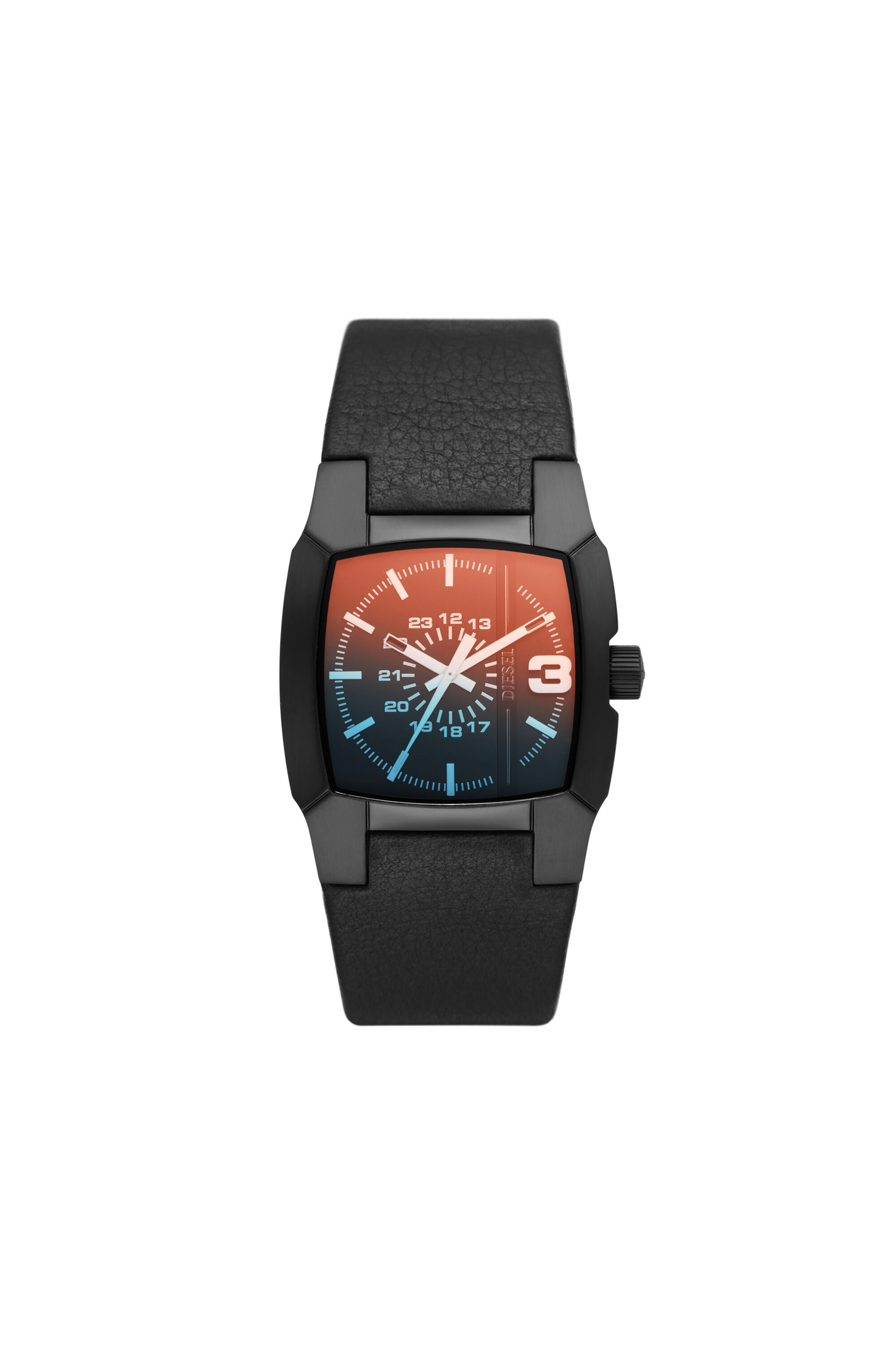 DZ2000: Cliffhanger Black Leather Watch | Diesel {{Country}}