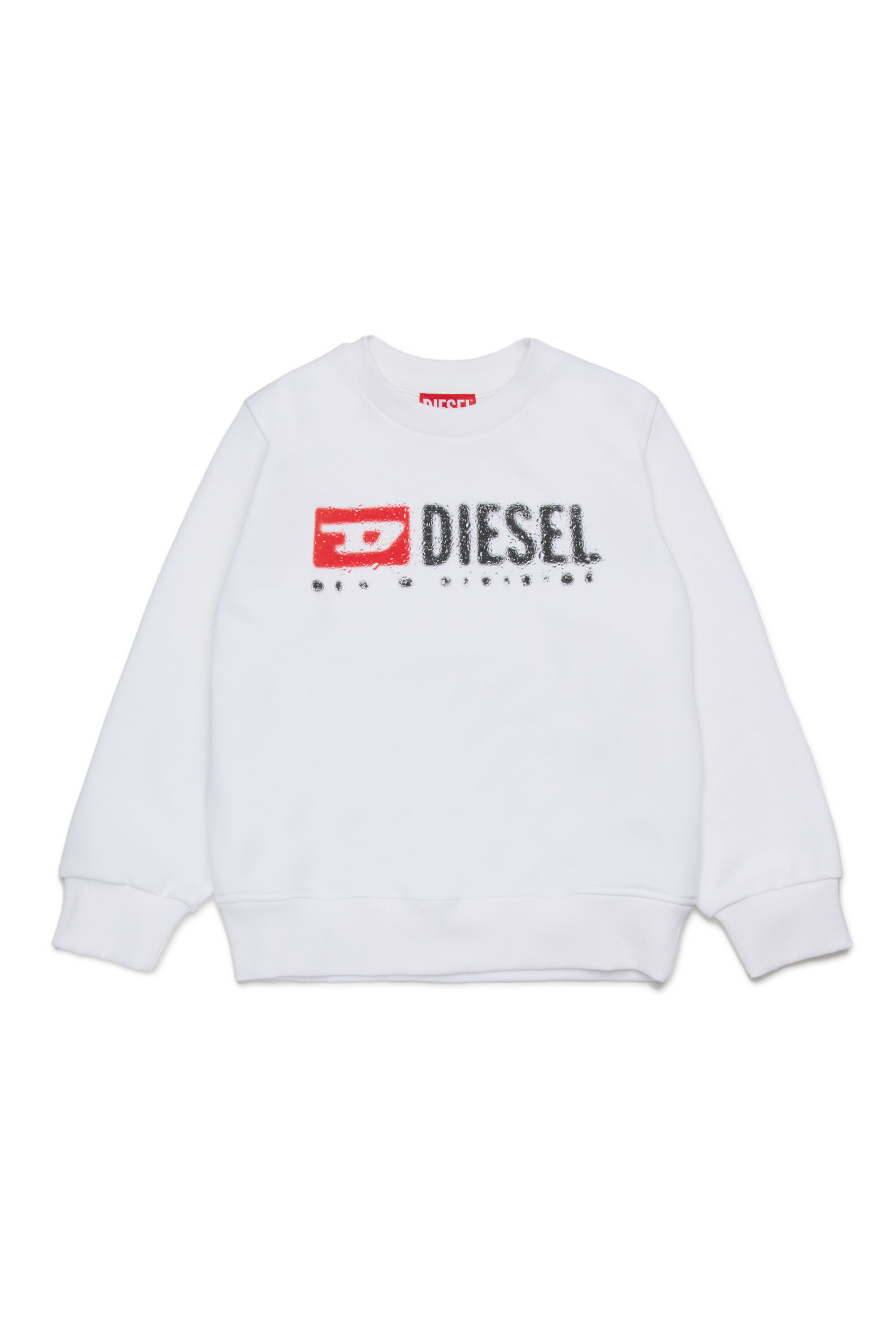 Diesel - SDROPS OVER, Man's Cotton sweatshirt with logo in White - 1
