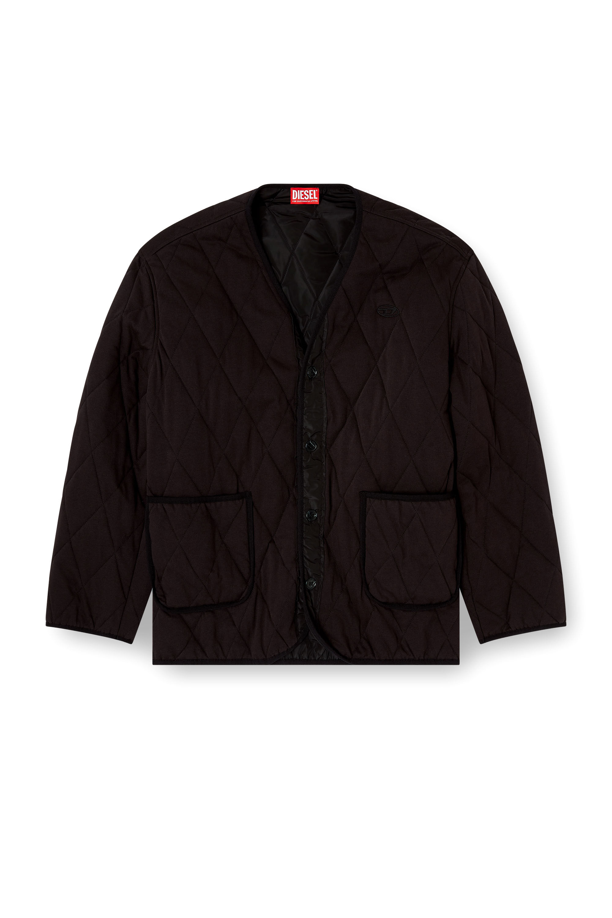 Diesel - S-BOYS, Man's Quilted liner-style jacket in Brown - 2