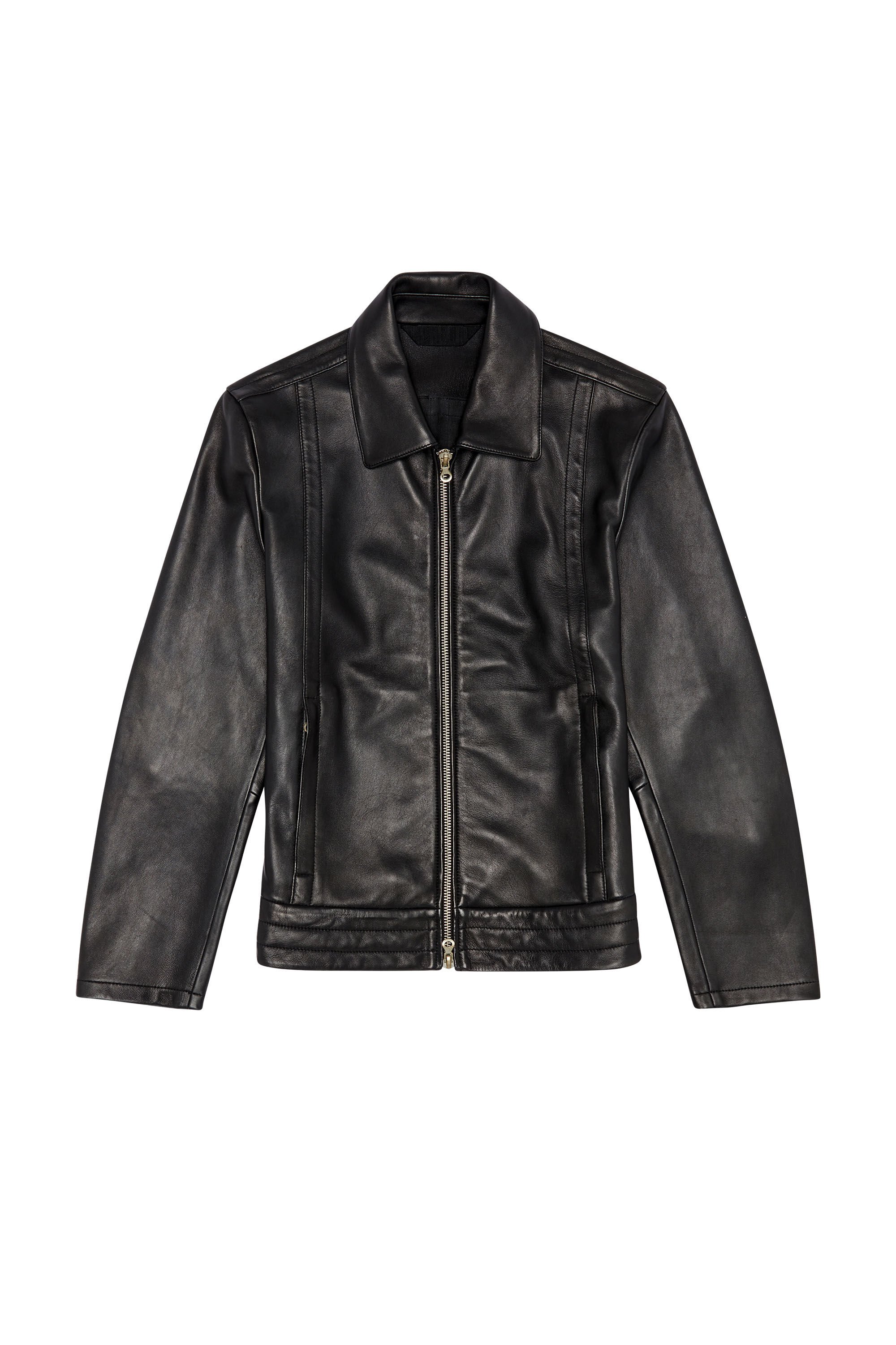 Diesel - L-HUDSON, Man Shirt jacket in supple leather in Black - Image 2