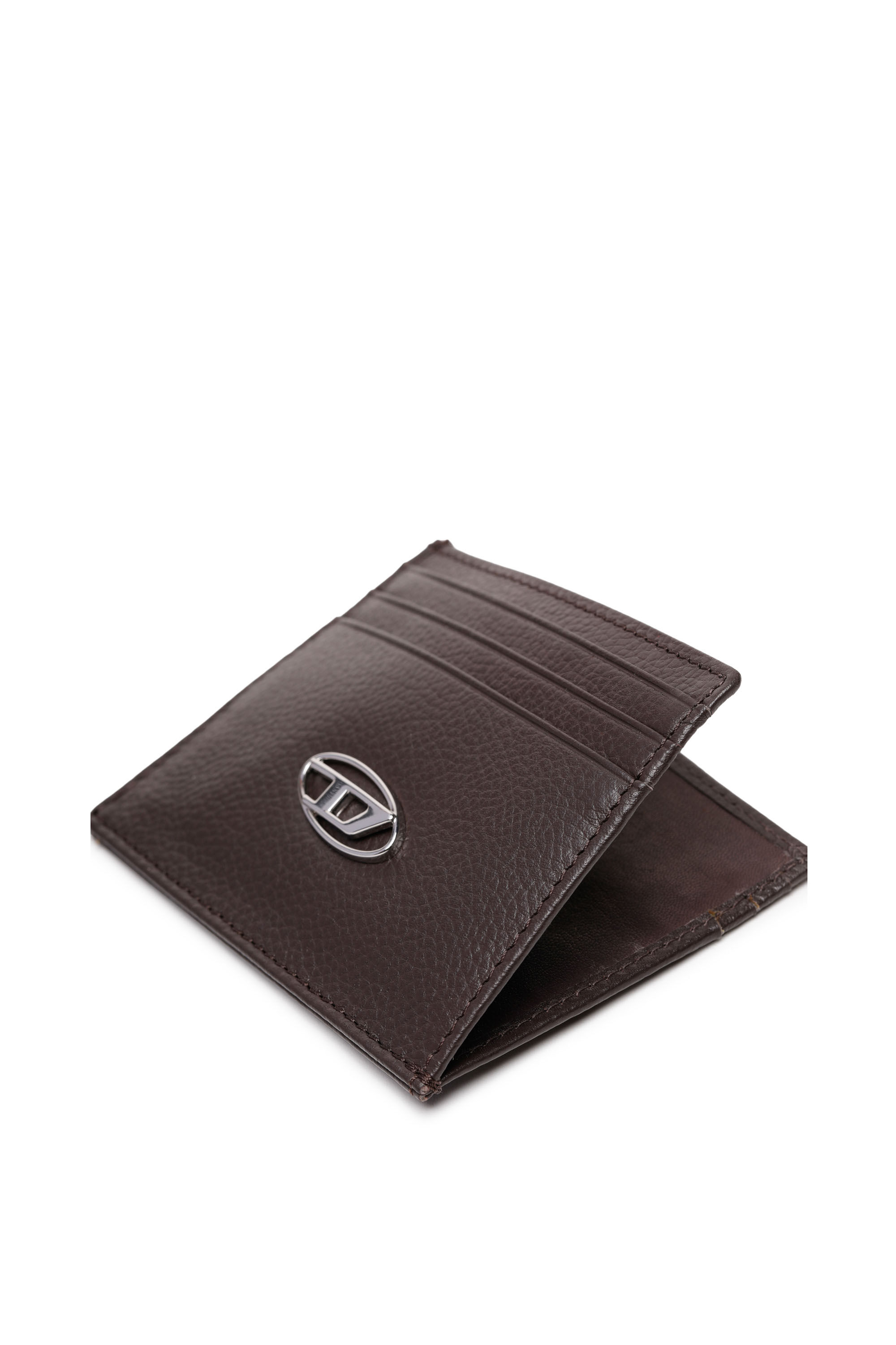 Diesel - CARD CASE, Man Card case in grained leather in Brown - Image 4