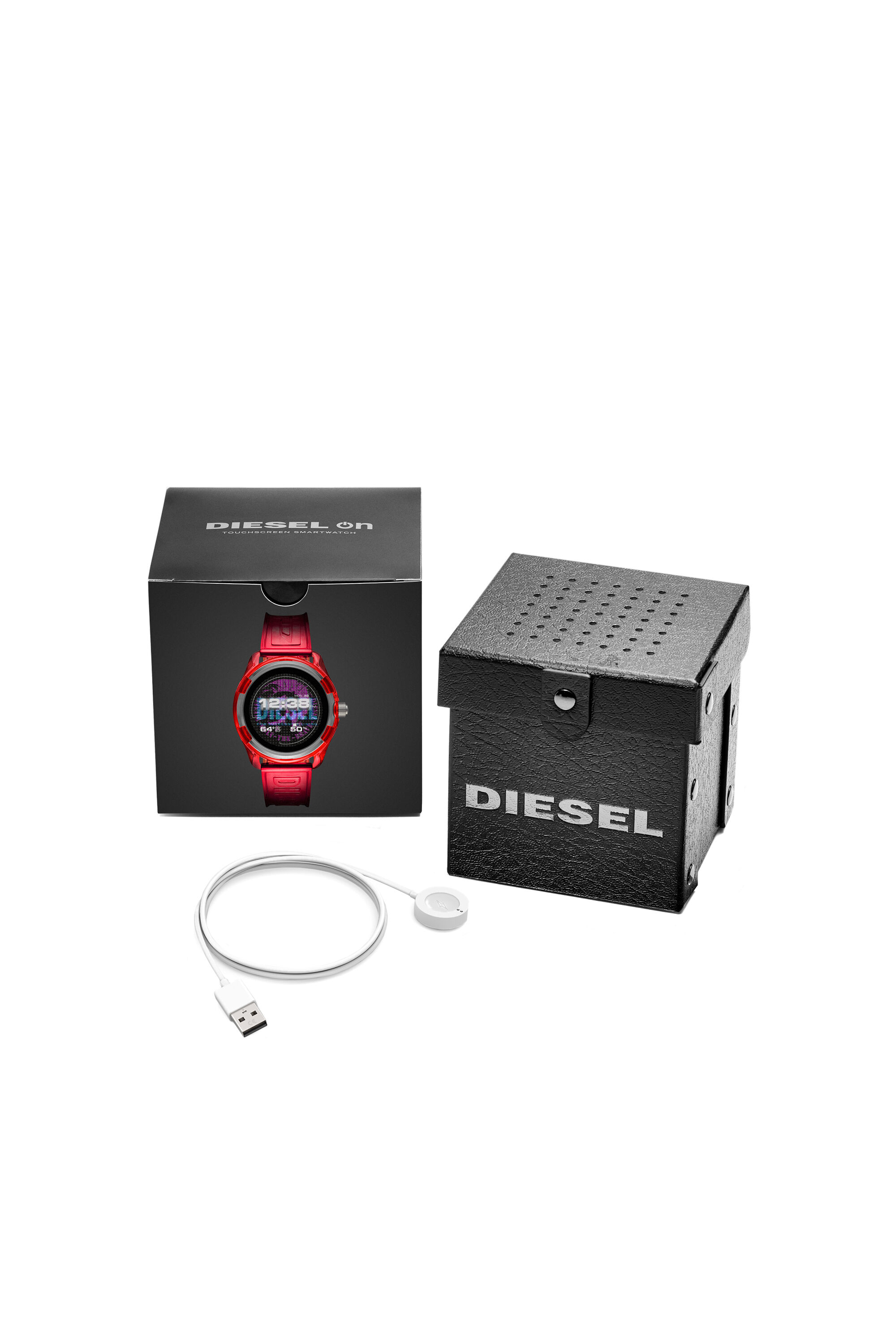 Diesel - DT2019, Man Diesel On Fadelite Smartwatch - Red Transparent in Red - Image 6
