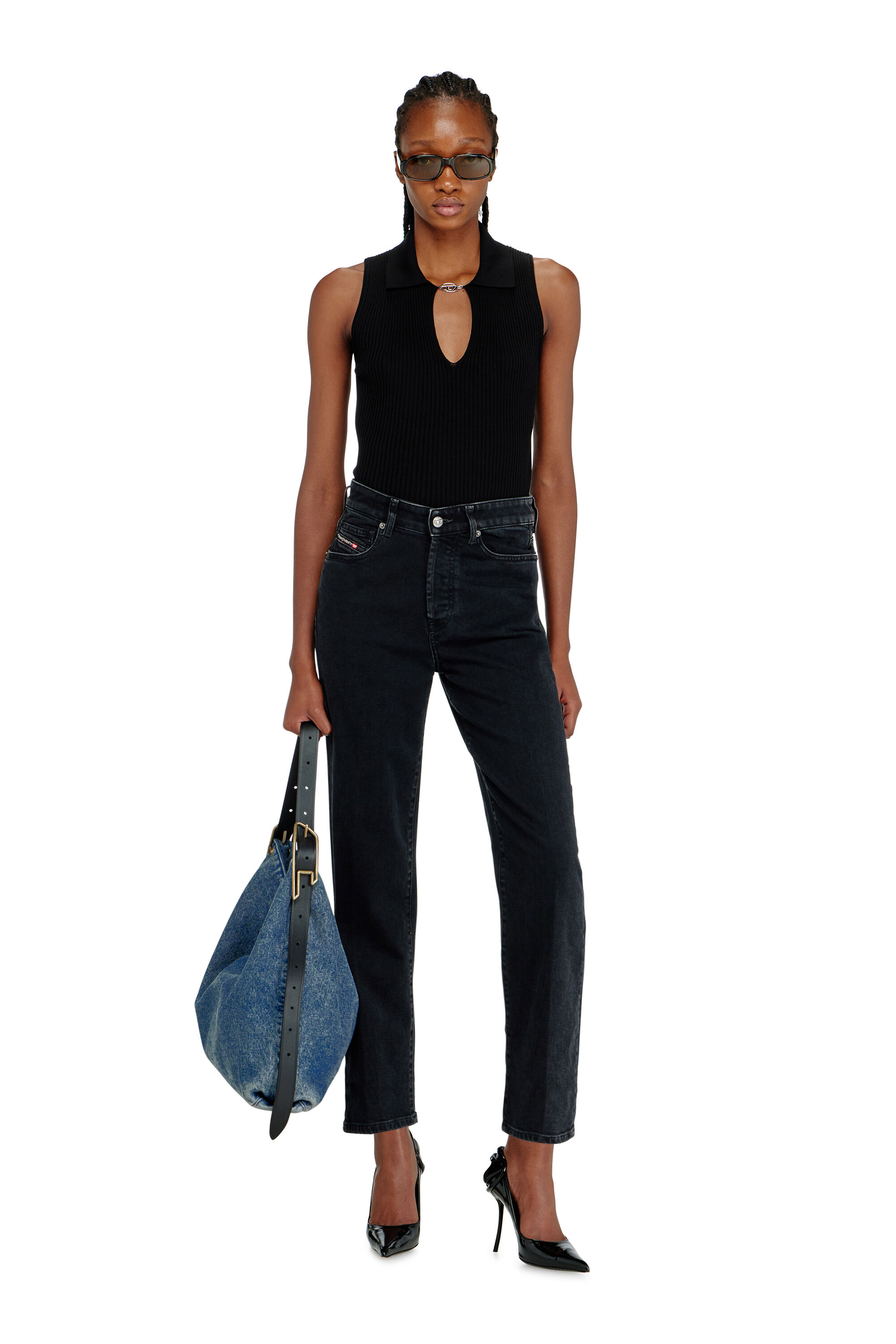 Diesel - Woman's Regular Jeans 1981 D-Went 09N89, Black/Dark grey - 1