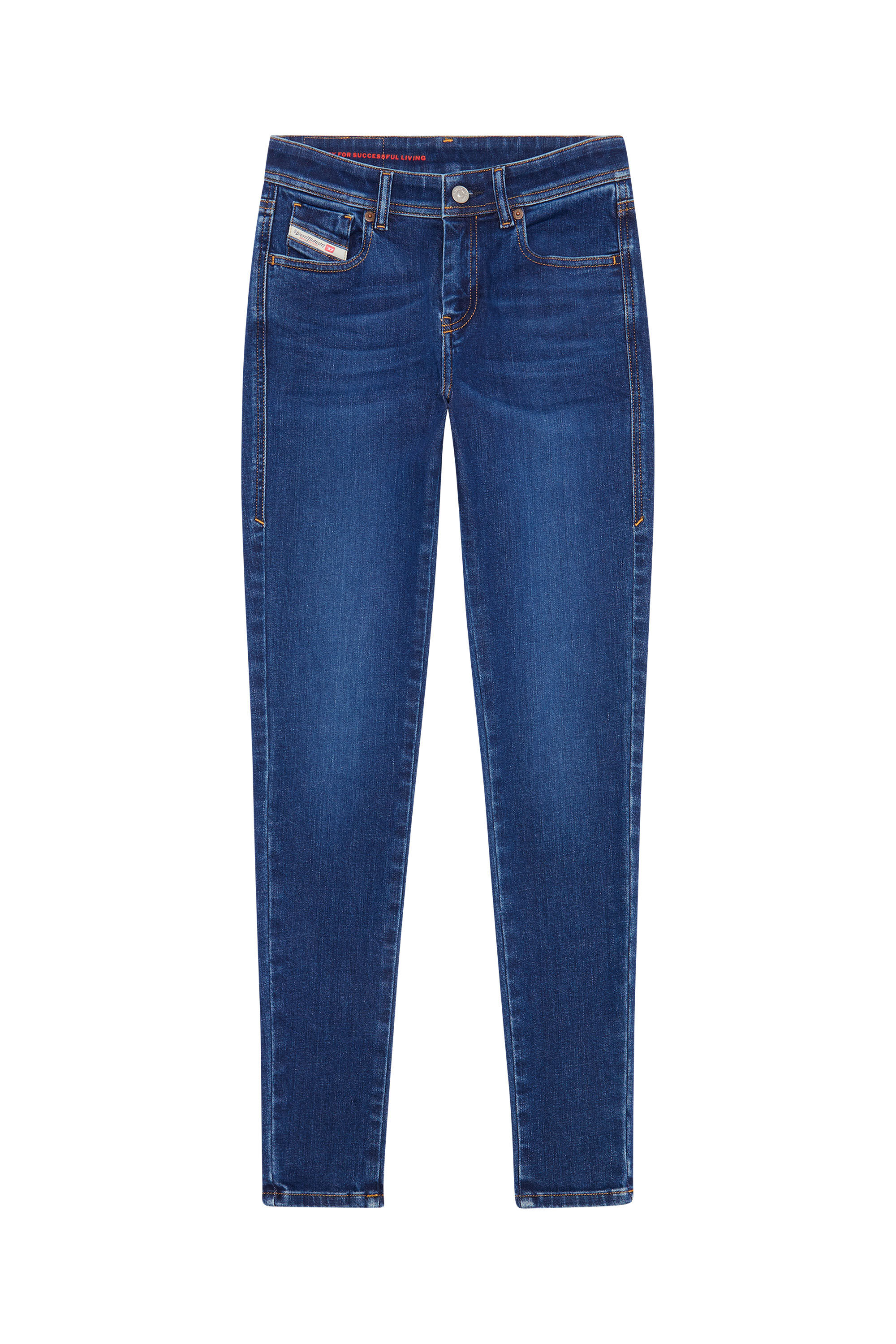 Diesel - Woman Super skinny Jeans 2017 Slandy 09C19, Dark Blue - Image 2
