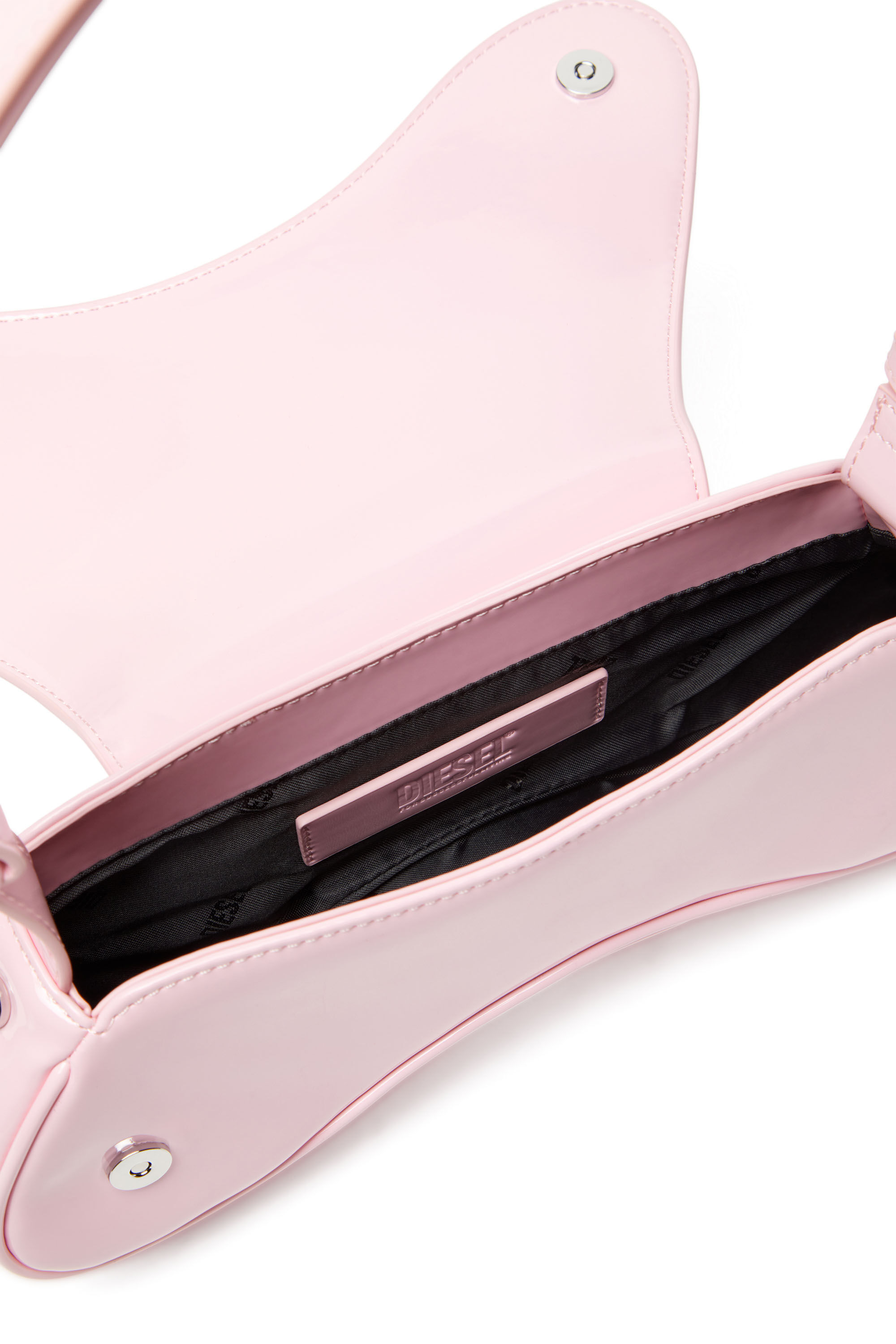 Diesel - PLAY CROSSBODY, Woman's Play-Crossbody bag in glossy PU in Pink - 5