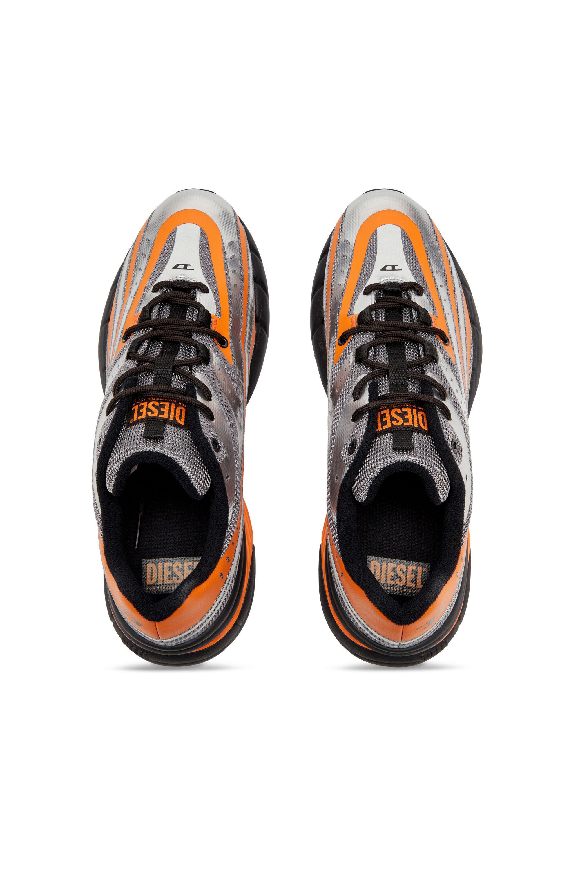 Diesel - D-AIRSPEED LOW, Man's D-Airspeed-Sneakers in coated mesh in Grey/Orange - 4