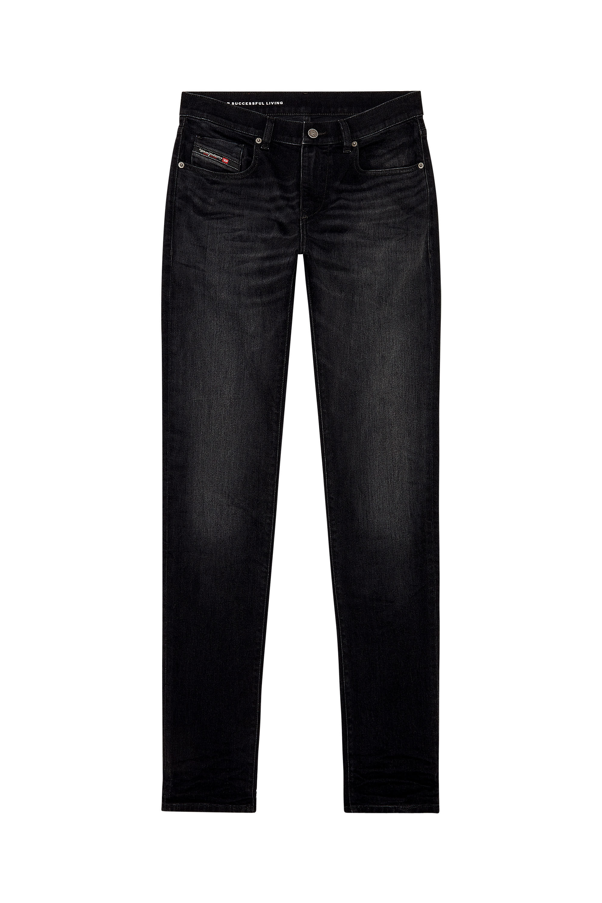 Diesel - Man Slim Jeans 2019 D-Strukt 09H32, Black/Dark grey - Image 2