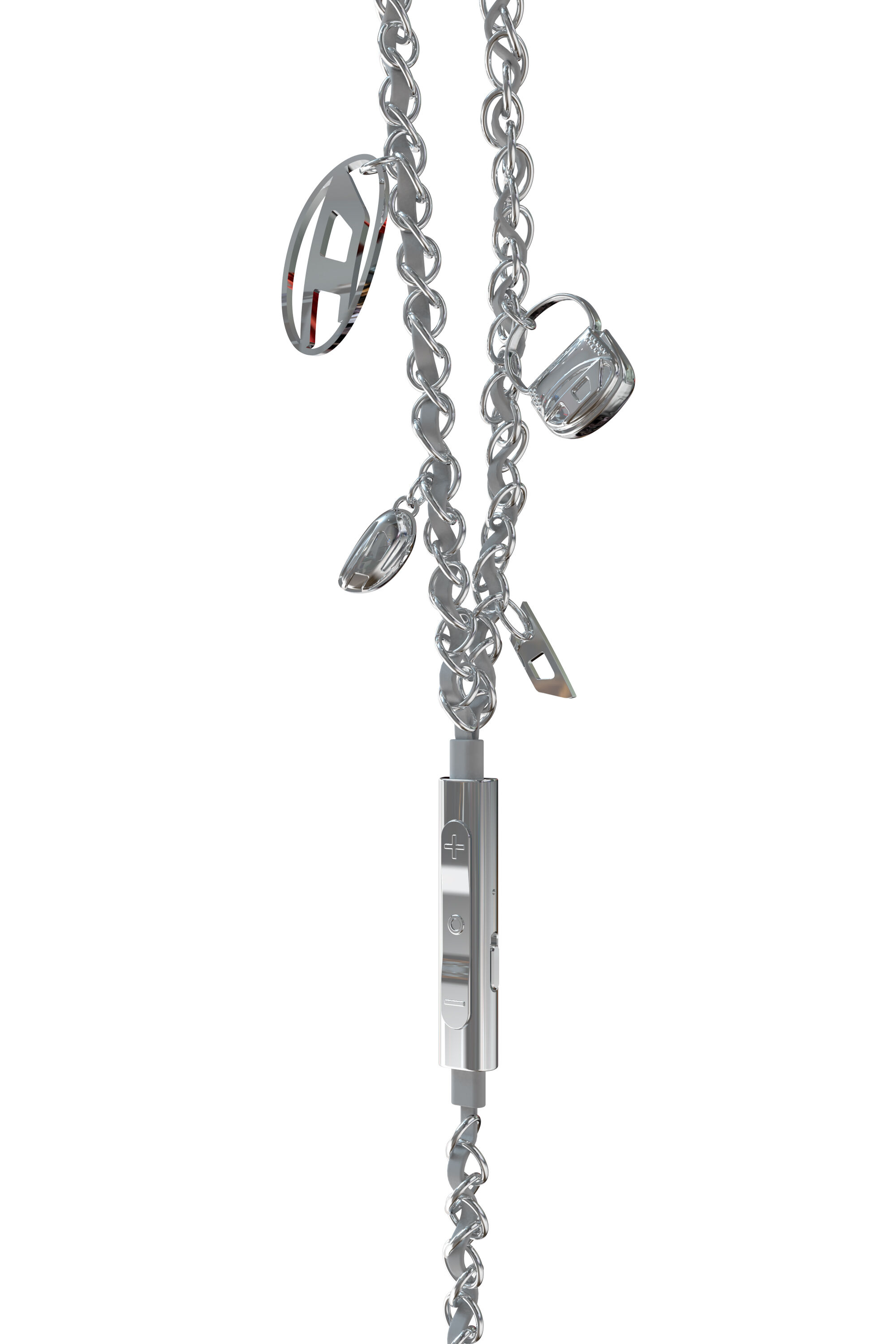 Diesel - 60458  WIRED EARBUDS, Unisex's Wired Earbuds and charms in Silver - 5