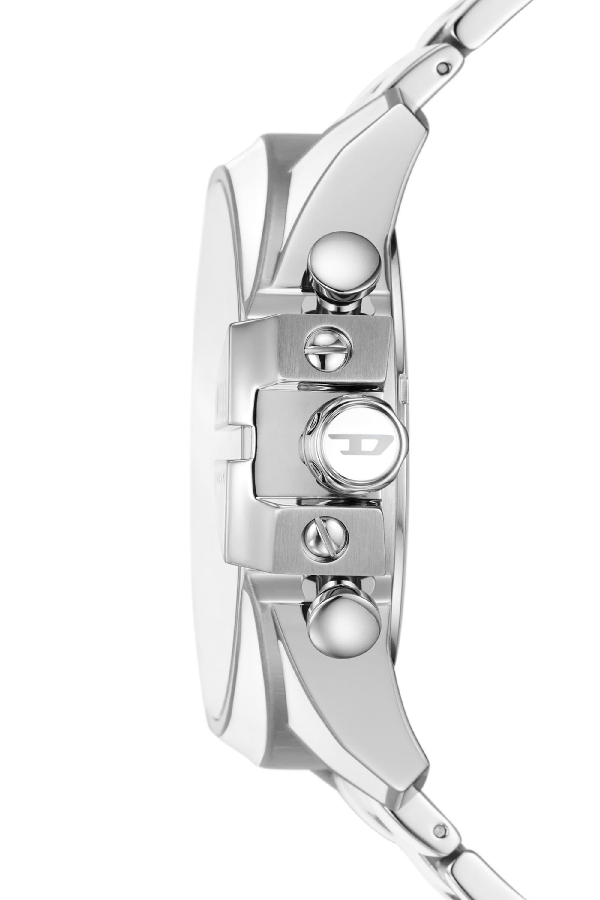Men s Mega Chief white and stainless steel watch Silver Diesel