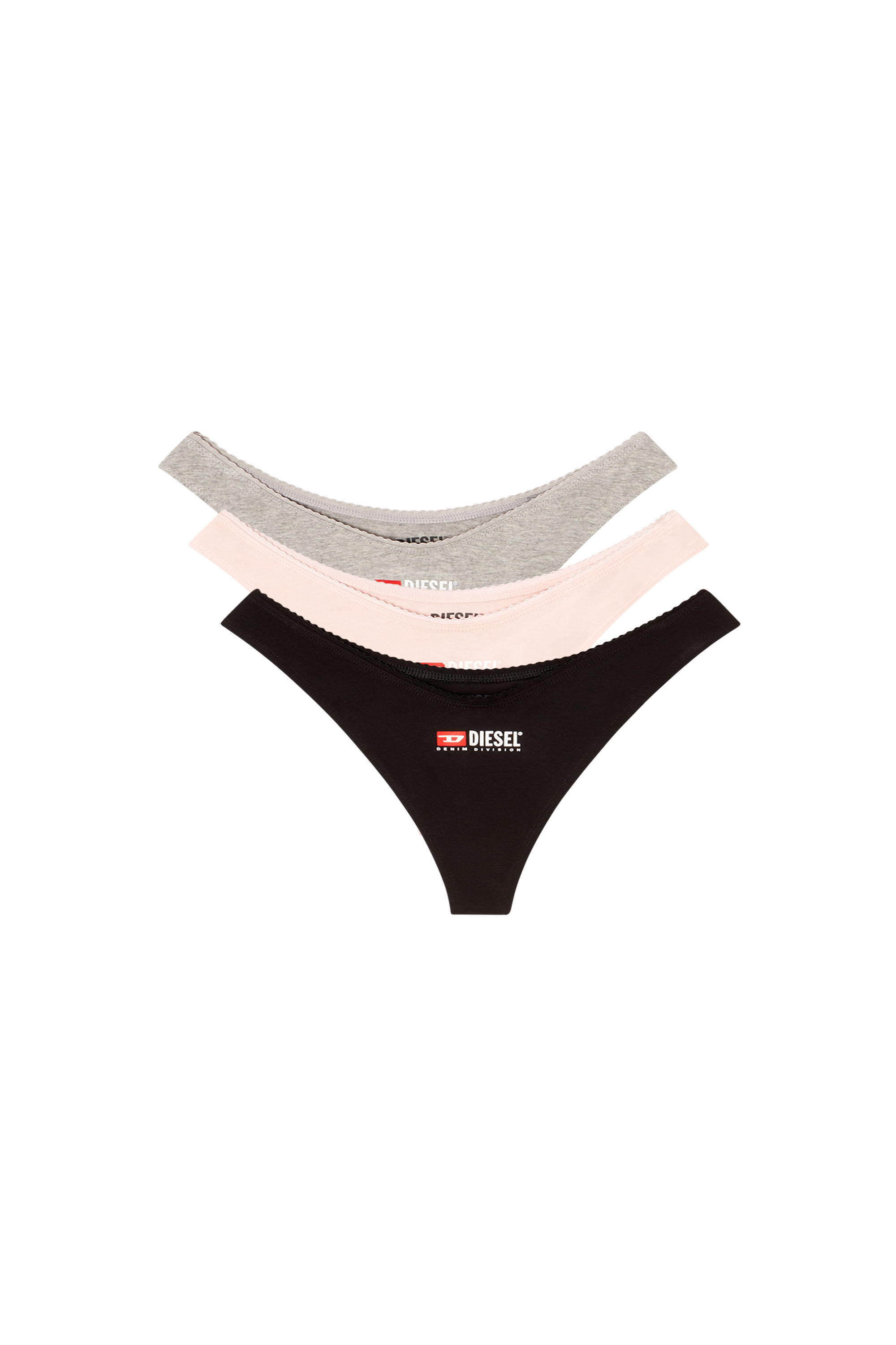 Diesel - PUNCHY-D-CORE-3PACK, Woman's 3-pack of thongs in Pink/Grey - 2