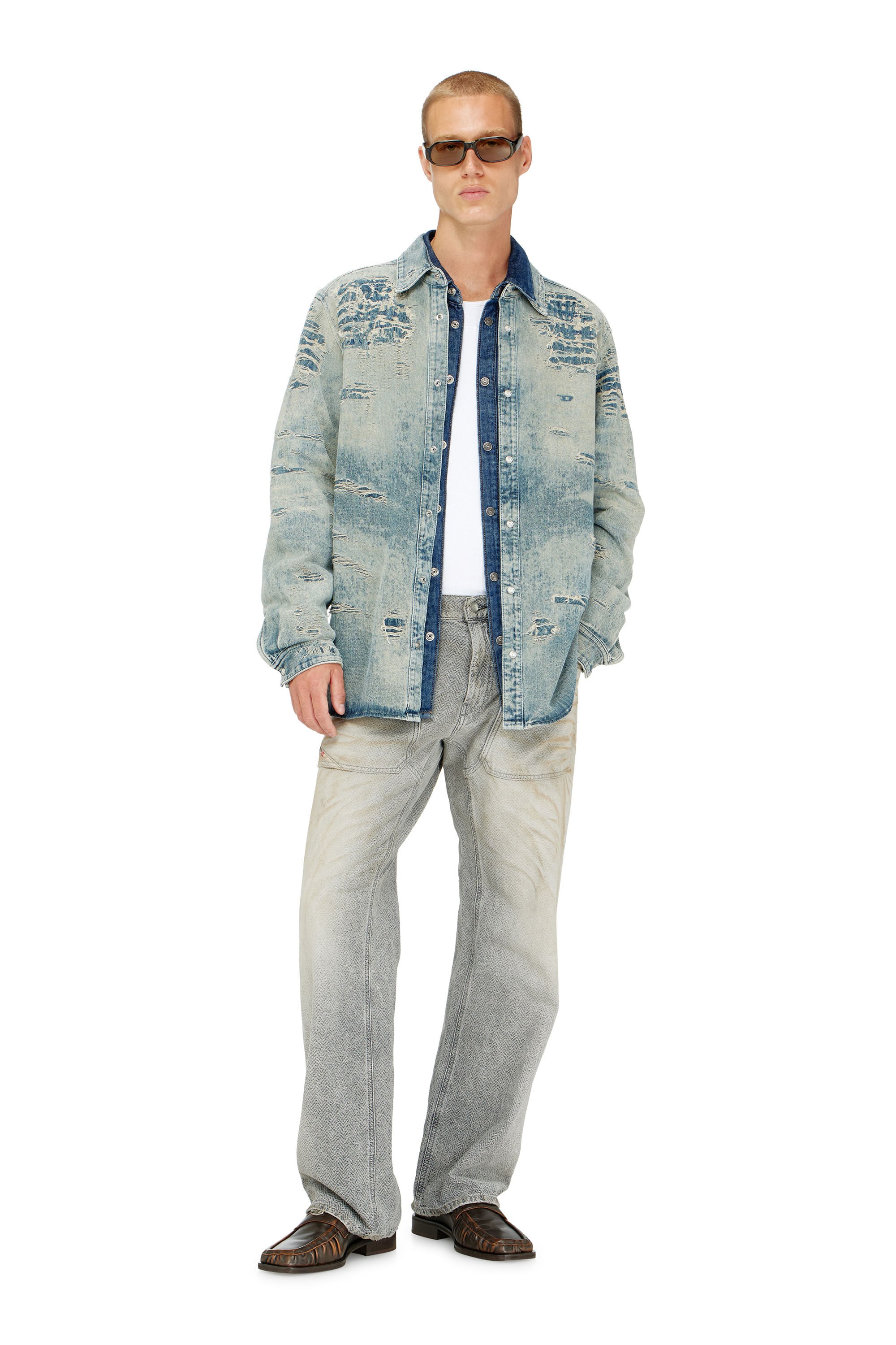 Diesel - Man's Relaxed Jeans D-Zeta 09Q11, Grey - 1