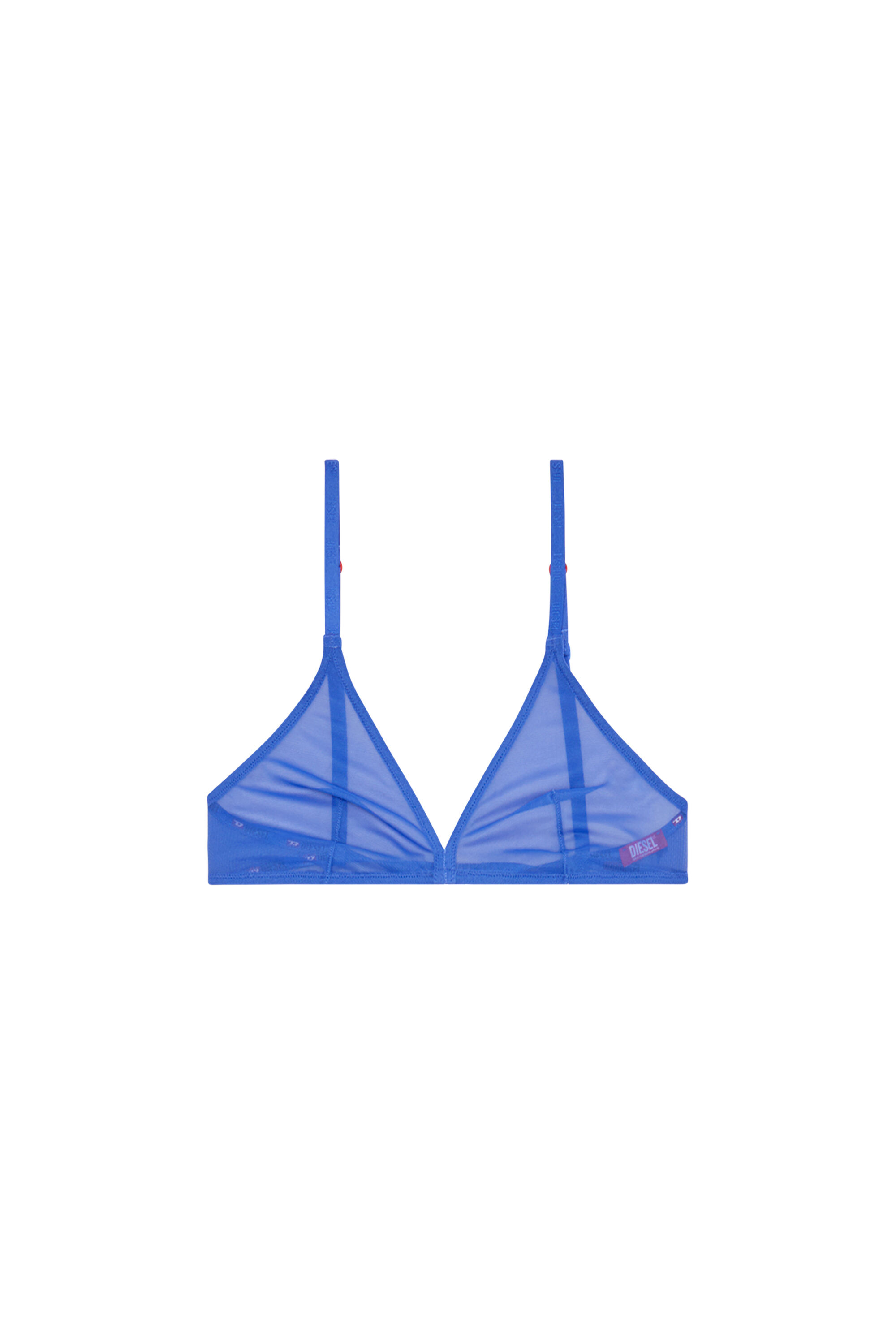 Diesel - UFSB-MUSA, Woman Triangle bra in stretchy mesh in Blue - Image 2