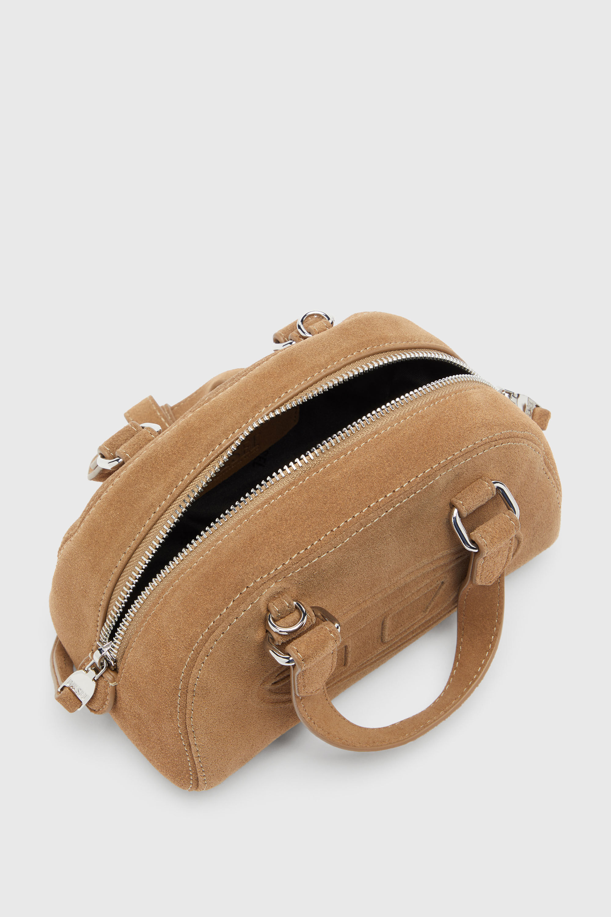 Diesel - 1DR DOME CROSSBODY, Unisex's 1DR Dome-Suede small bowling bag in Beige - 5