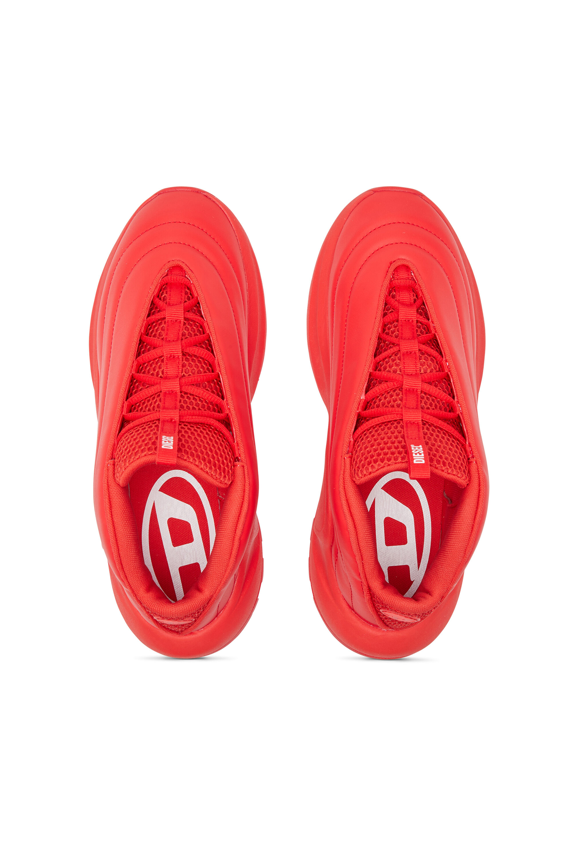 Diesel - S-D-RUNNER X, Unisex's S-D-Runner X-Slip-on sneakers with matte Oval D instep in Red - 4