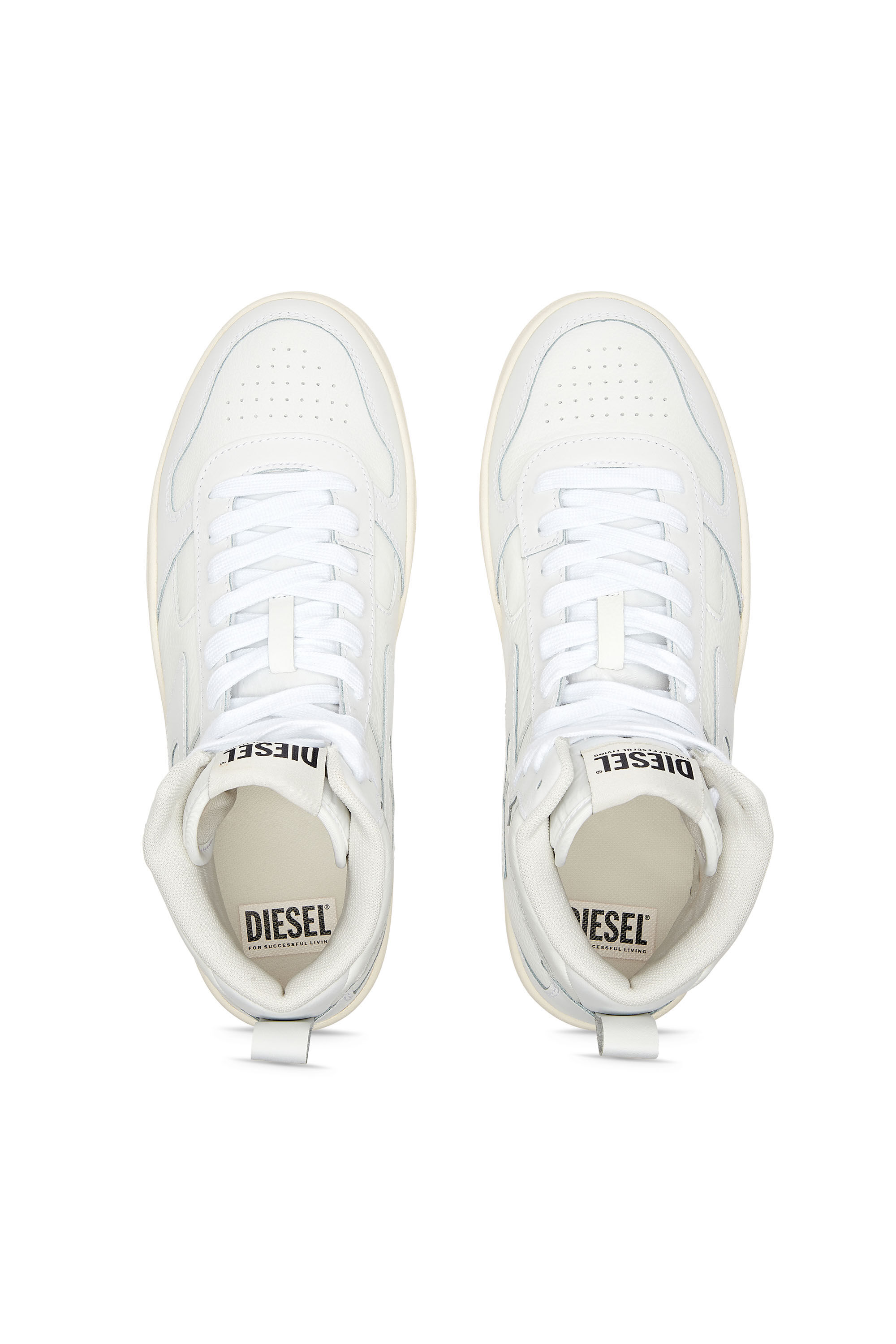 Diesel - S-UKIYO V2 MID, Man S-Ukiyo V2 Mid - High-top sneakers with D branding in White - Image 4