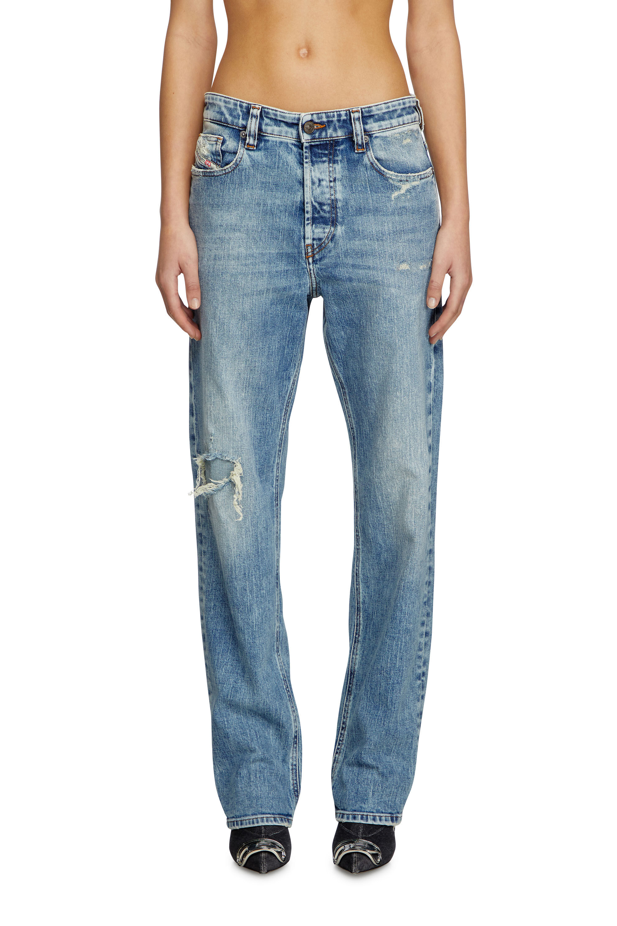 Diesel - Woman's Regular Jeans 1988 D-Ark 09L34, Light Blue - 3