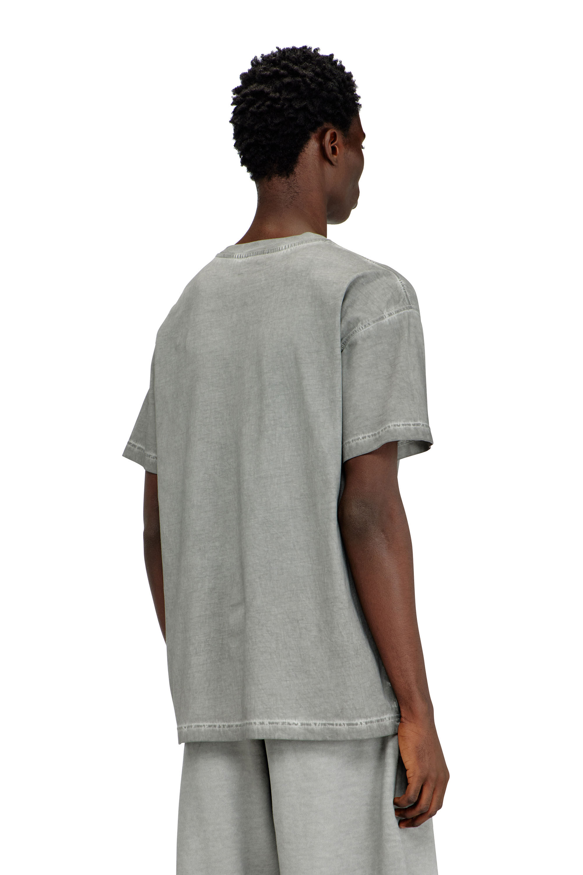 Diesel - T-NORM-T7, Man's Crew neck cotton t-shirt with print in Grey - 4