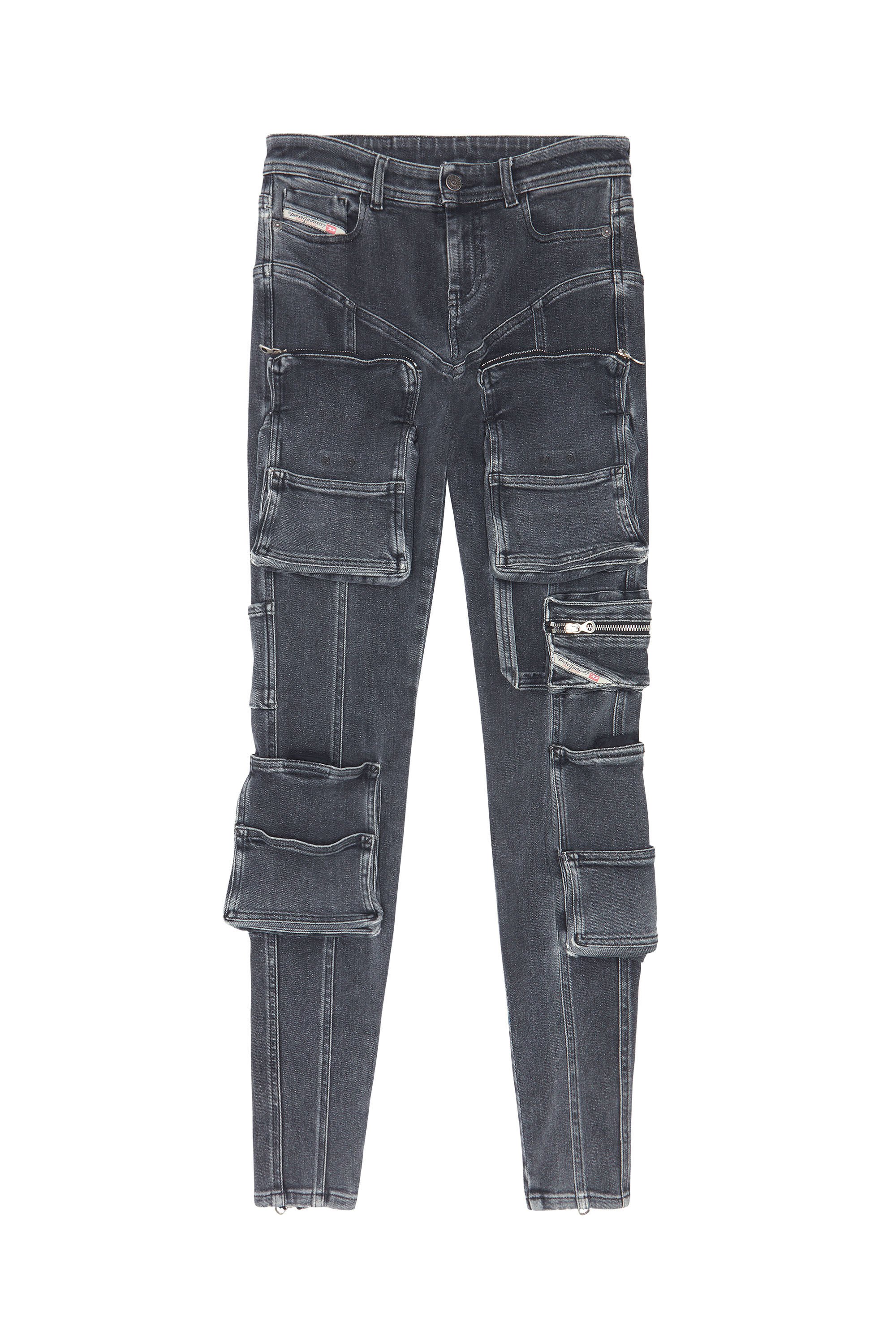 Diesel - Woman Super skinny Jeans 1984 Slandy-High 09F27, Black/Dark grey - Image 2