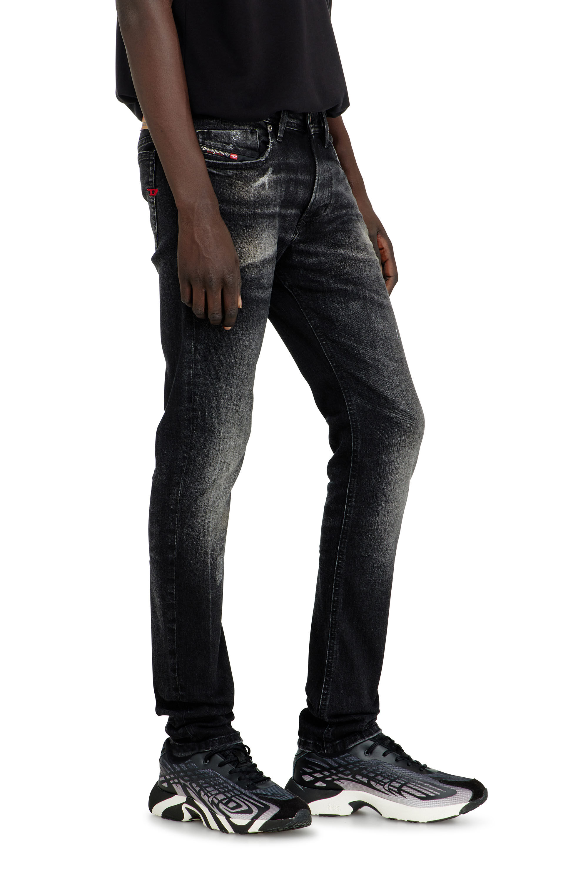 Diesel - Man's Skinny Jeans 1979 Sleenker 0DBDP, Black/Dark grey - 7