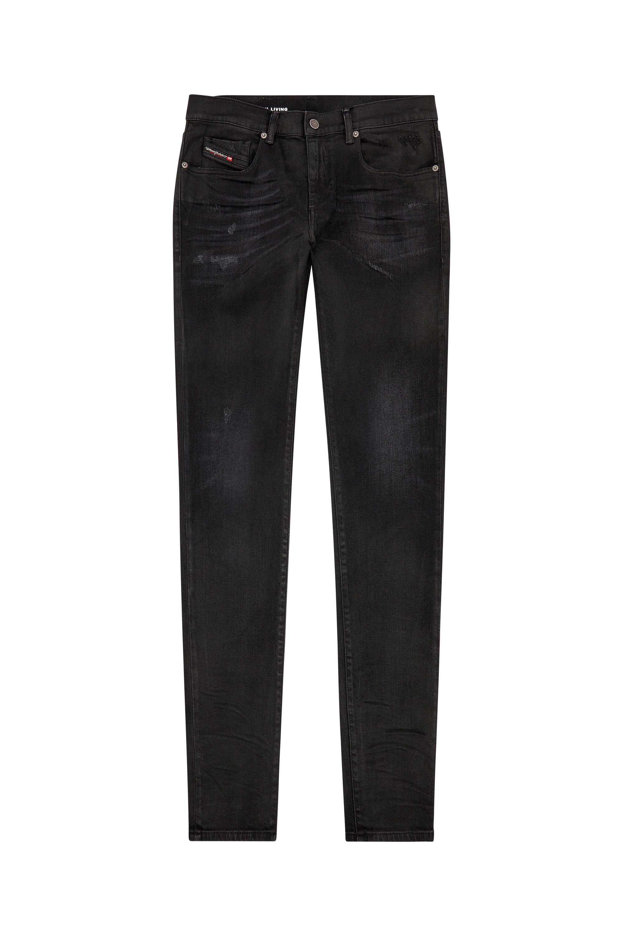 Diesel - Man Slim Jeans 2019 D-Strukt 09I19, Black/Dark grey - Image 2