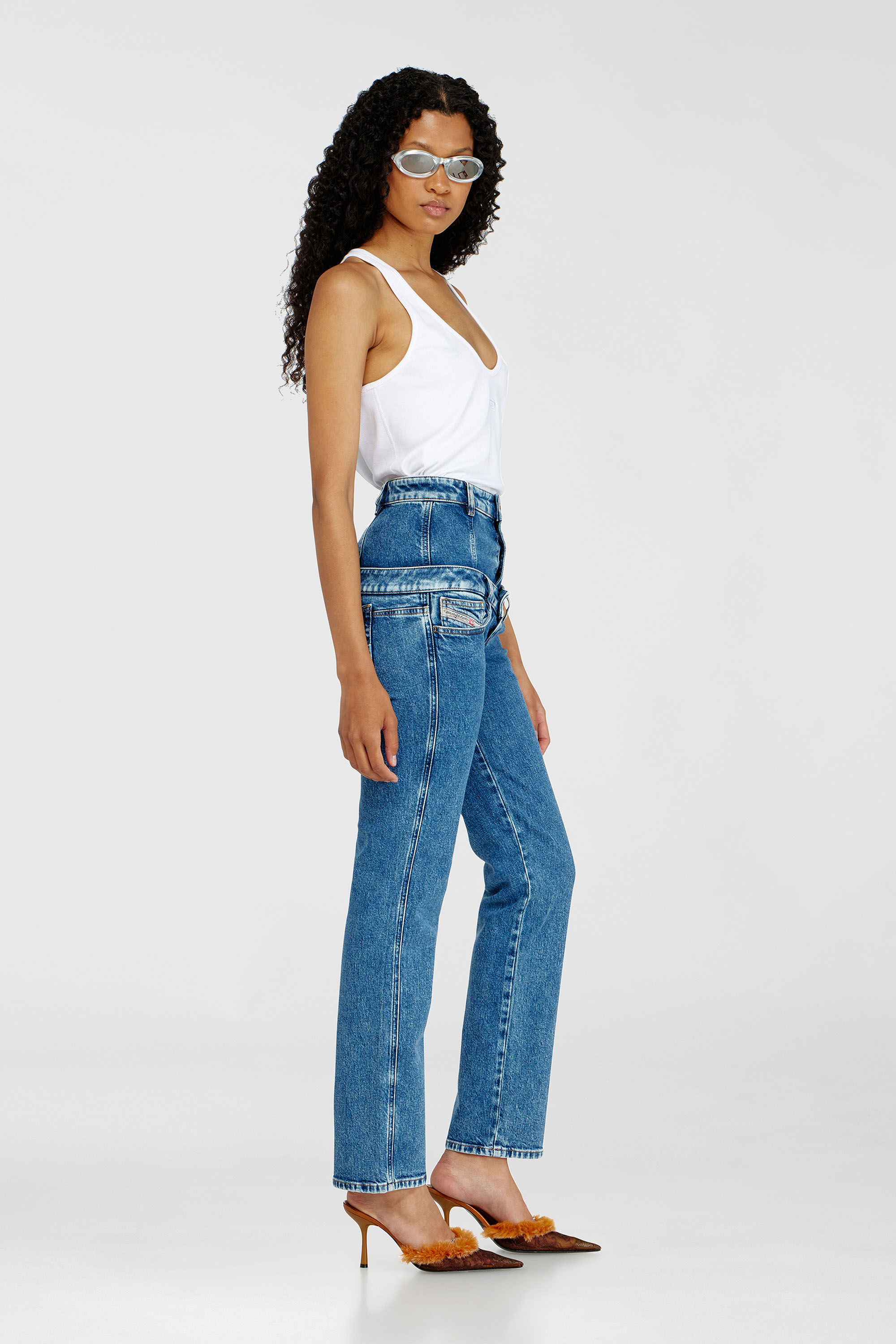 Diesel - Woman's Slim Jeans D-Fynora 007EU, Medium blue - 2