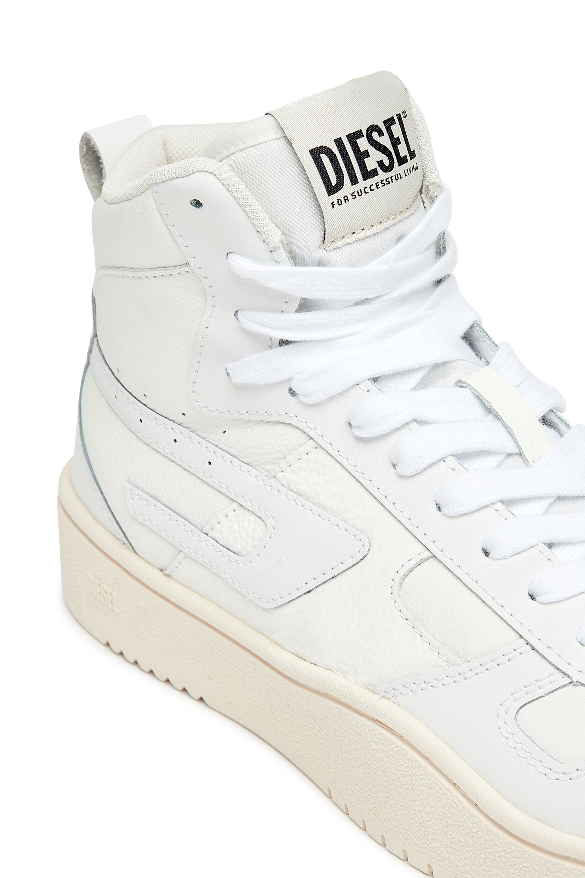 Diesel - S-UKIYO V2 MID, Man S-Ukiyo V2 Mid - High-top sneakers with D branding in White - Image 6