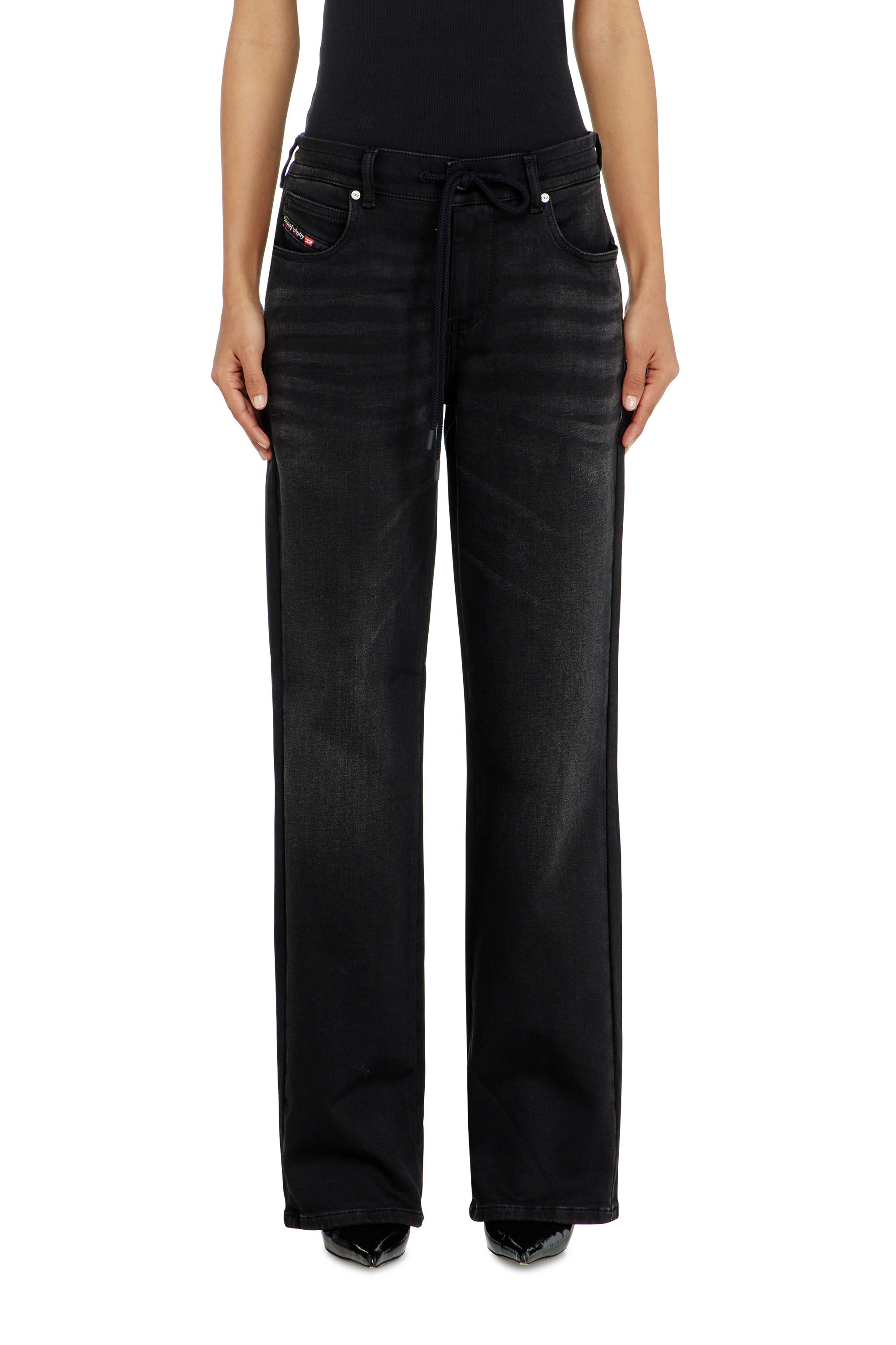 Diesel - Woman's Regular 2071 D-Meel Joggjeans&reg; 09P90, Black/Dark grey - 2
