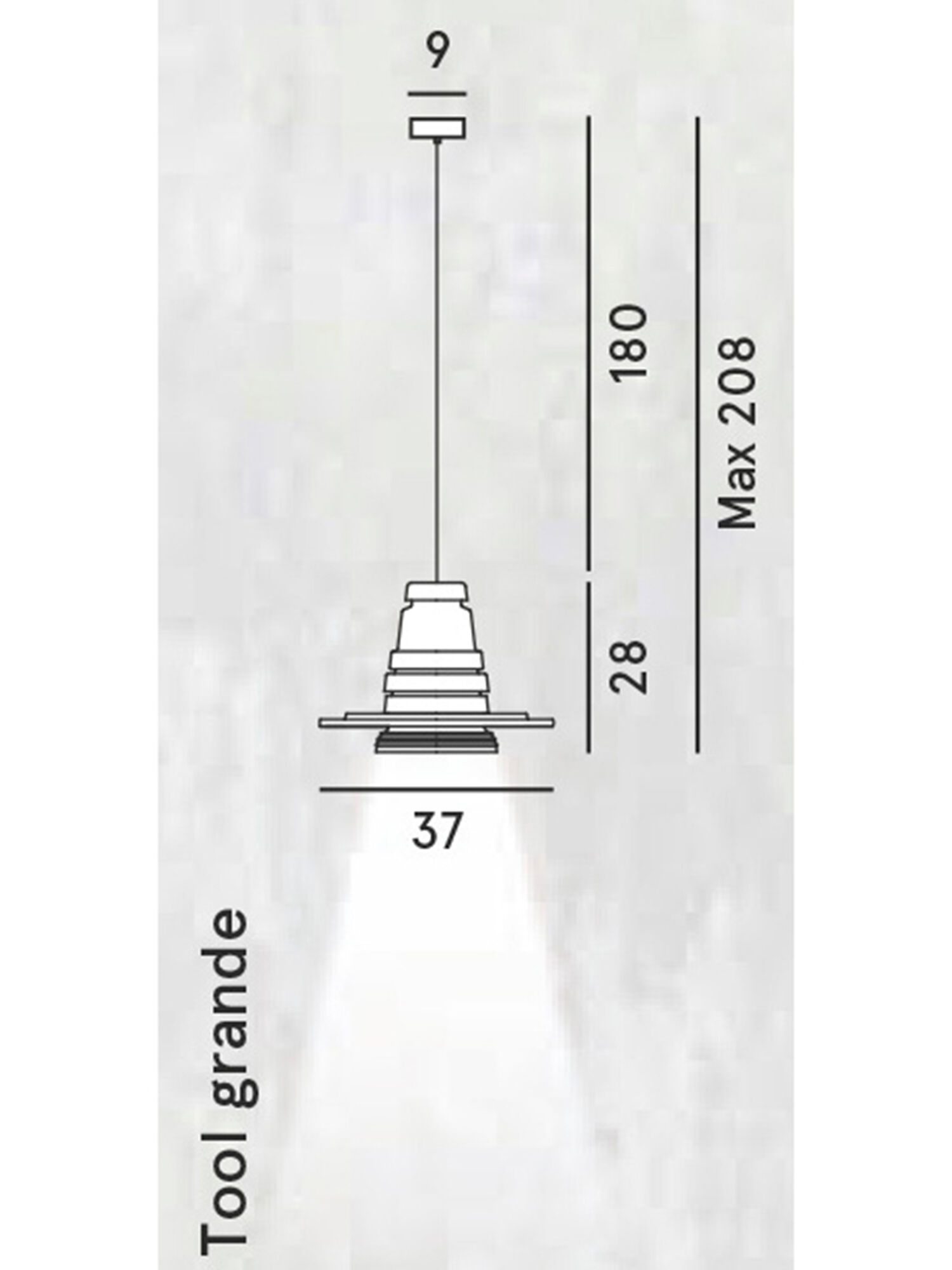 Diesel - TOOL GRANDE SOSP, Unisex's Large lighting inspired by a reflex camera lens in Black - 2