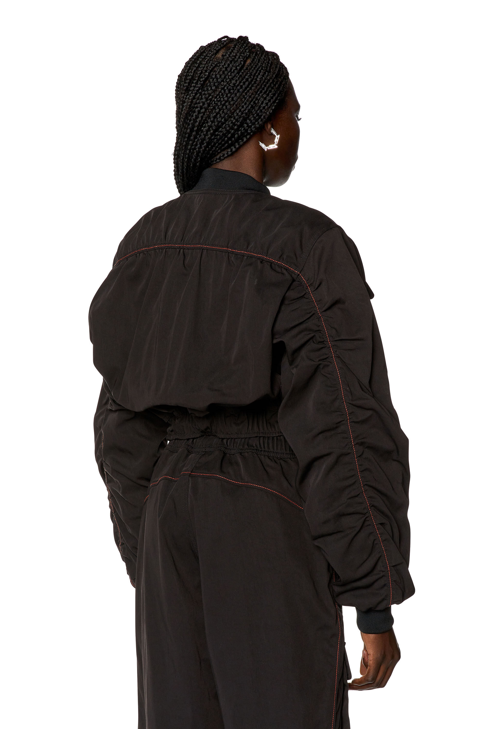 Diesel - G-KHLO, Woman Utility jacket in nylon twill in Black - Image 4