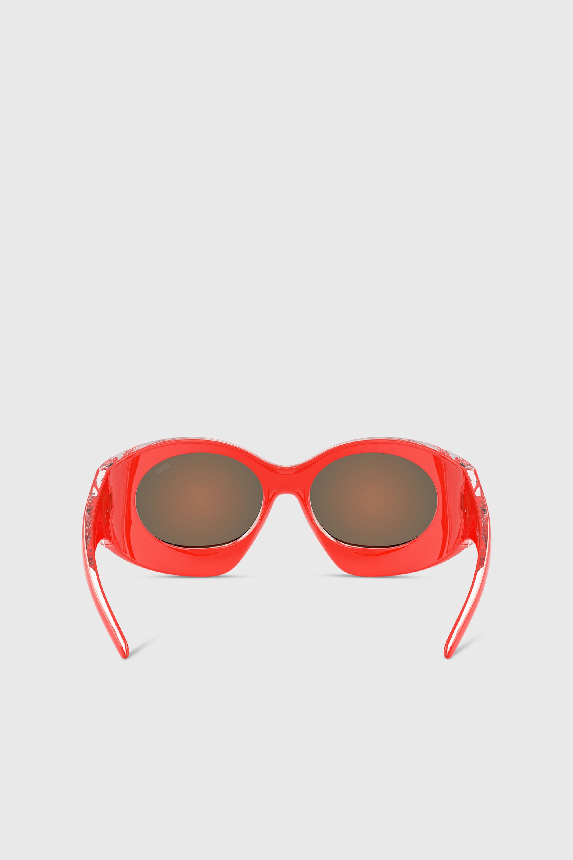 Diesel - Tropik_ta Sunnies, Unisex's Wraparound shape sunglasses in Orange - 3