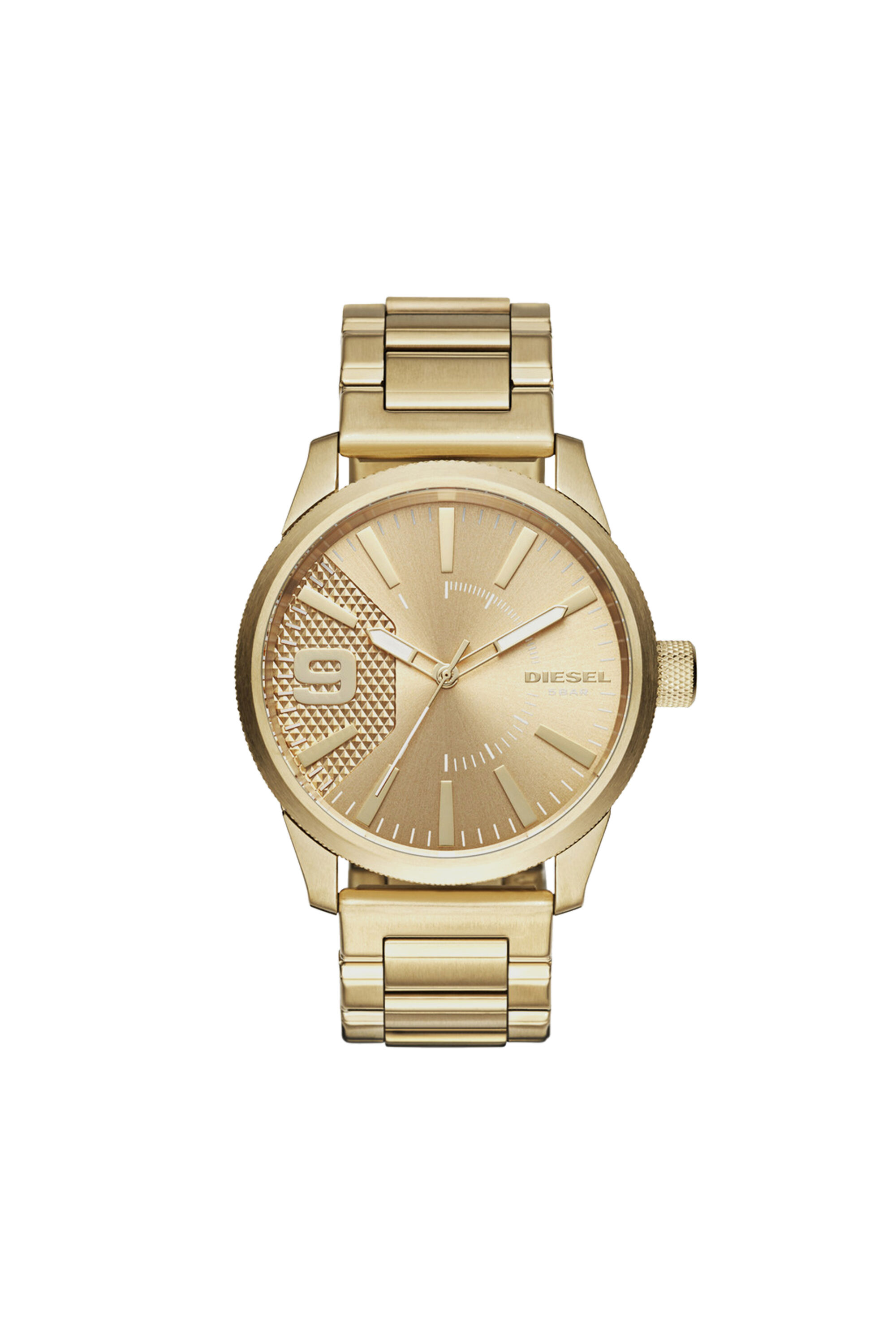 DZ1761 Man Rasp gold multilink strap watch 46 mm Diesel